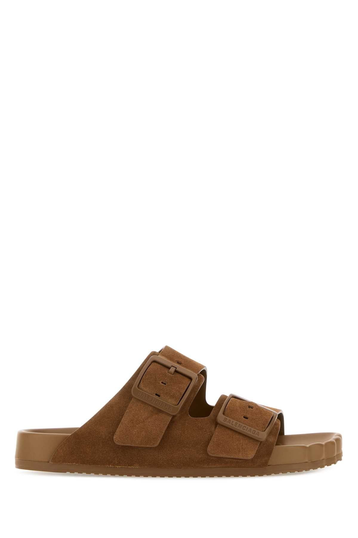 BALENCIAGA SUNDAY SANDAL For Women Exterior: 100% Suede Interior: 100% Leather Sole: Rubber