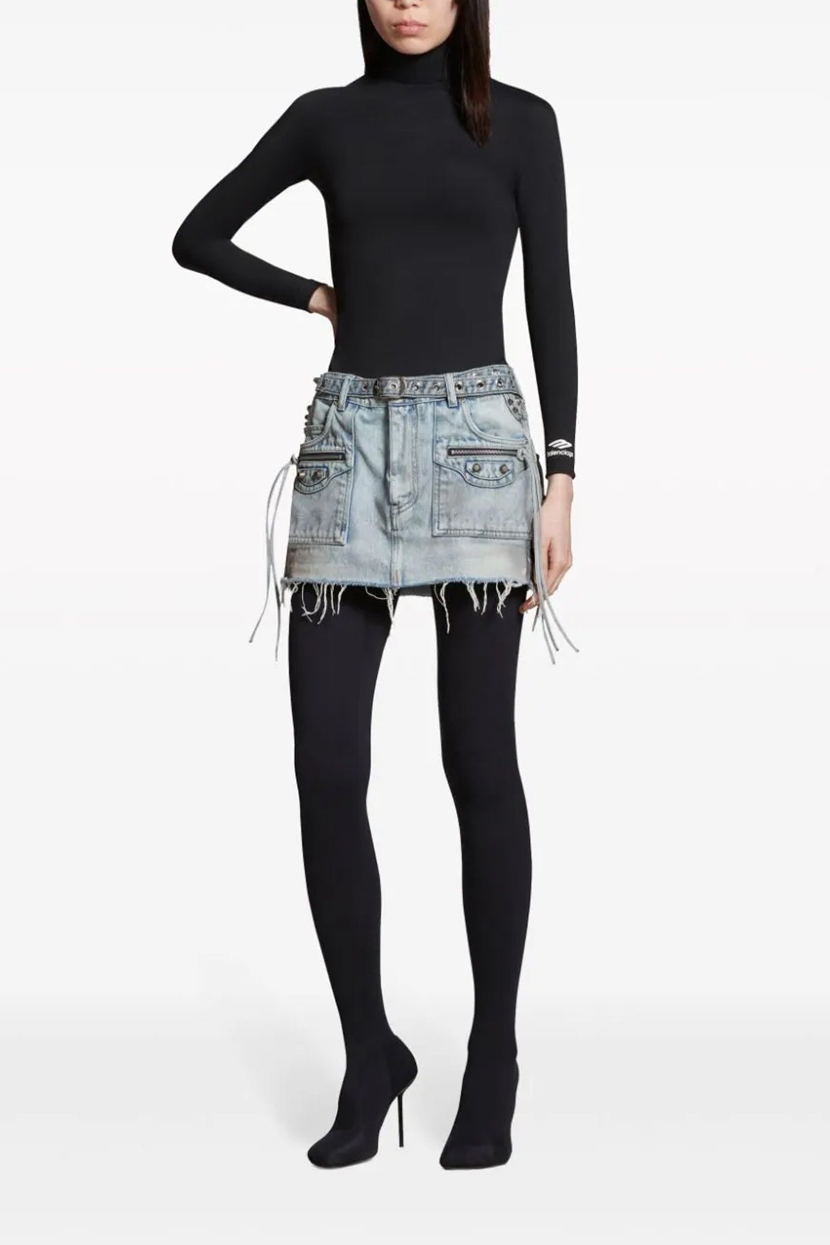 BALENCIAGA 'Cagole Mini' skirt For Women 100% cotton