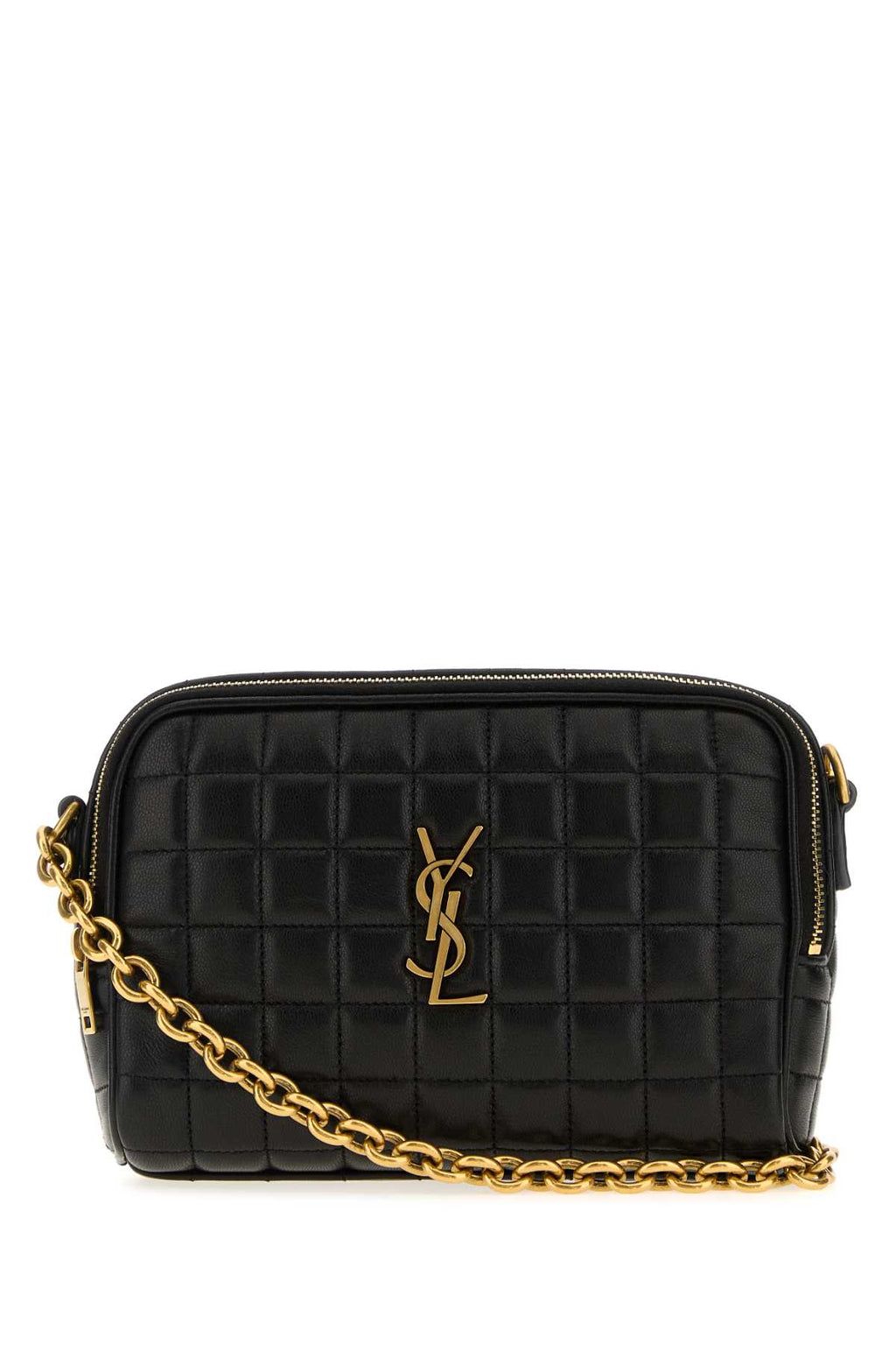 SAINT LAURENT YSL CAMERA BAG For Women Exterior: 100% Lamb Lining: 100% Cotton Finishing: Golden metal