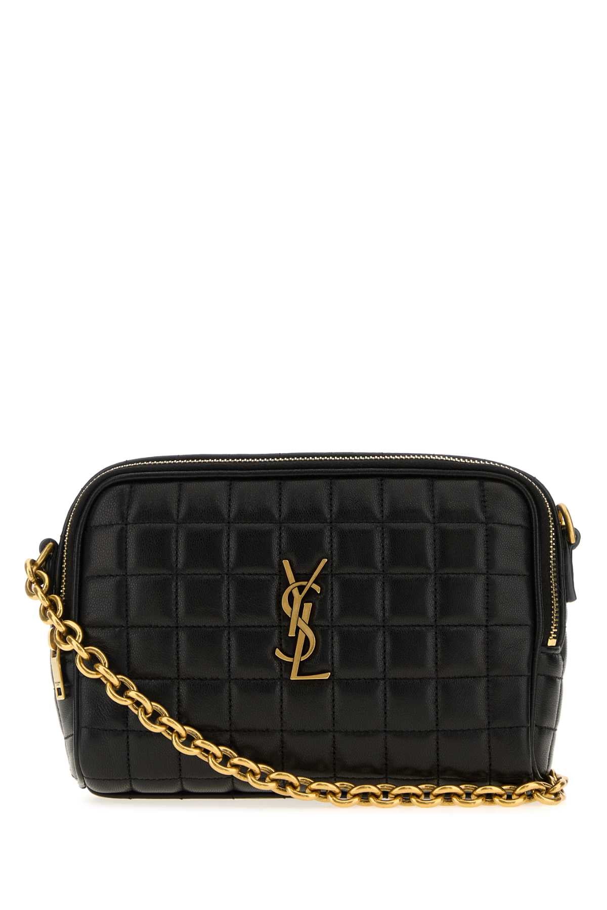 SAINT LAURENT YSL CAMERA BAG For Women Exterior: 100% Lamb Lining: 100% Cotton Finishing: Golden metal