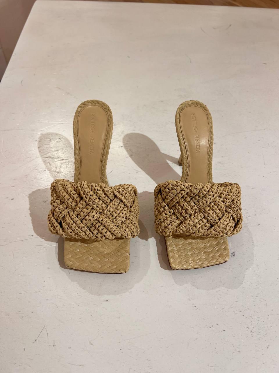 Lido Intrecciato Raffia Mules
