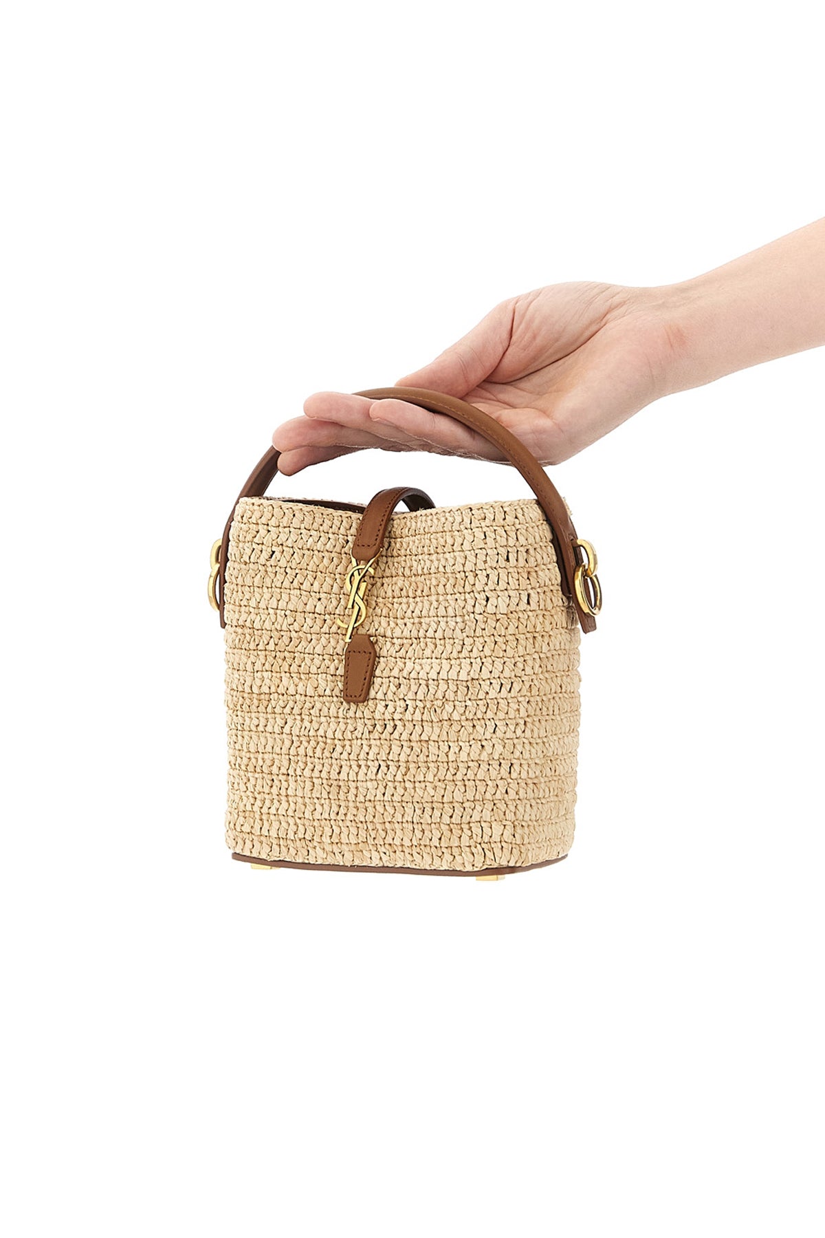 SAINT LAURENT 'Le 37' mini bucket bag For Women 100% RAFFIA