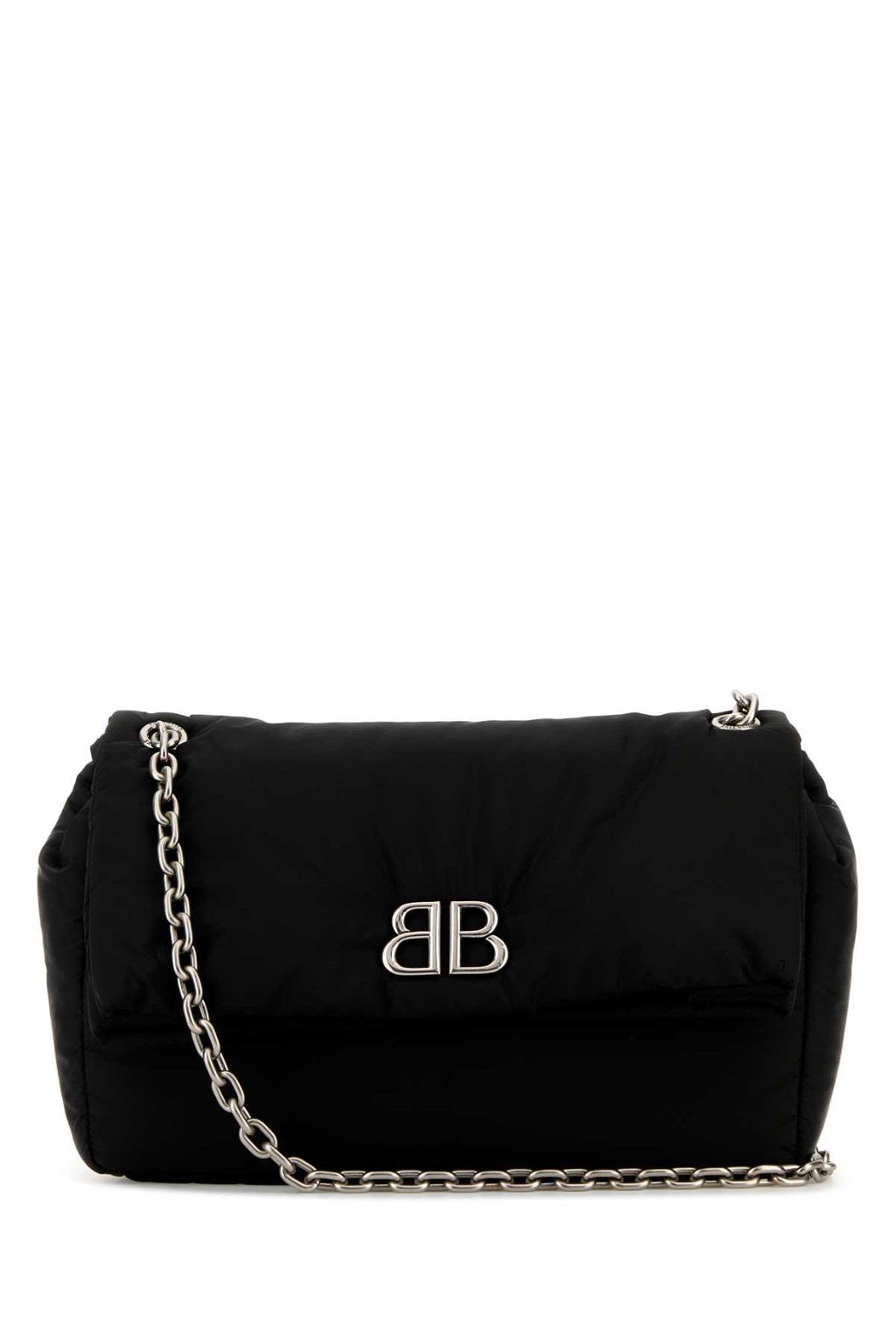 BALENCIAGA MONACO CHAIN BAG M For Women Exterior: 100% Nylon Lining: 100% Cotton Finishing: Silver metal