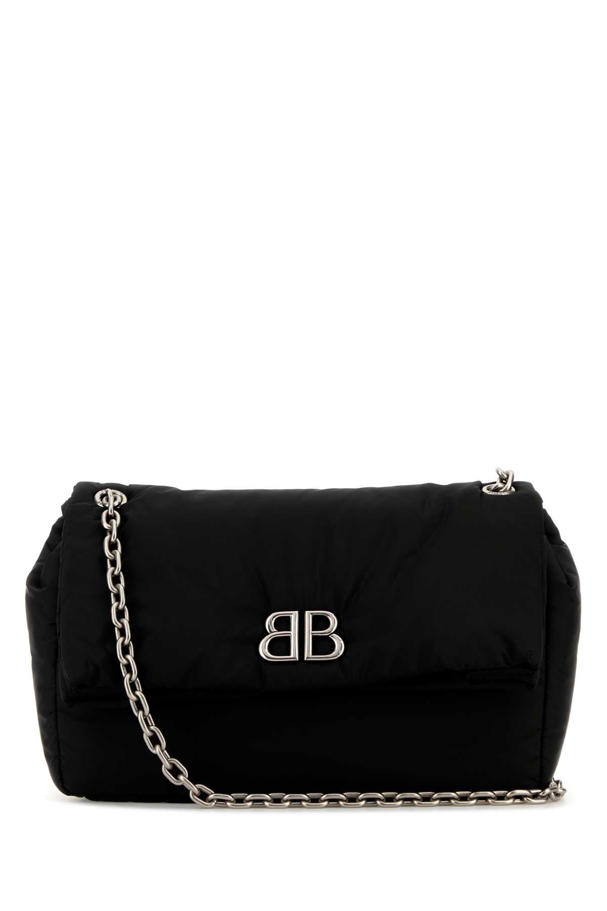 BALENCIAGA MONACO CHAIN BAG M For Women Exterior: 100% Nylon Lining: 100% Cotton Finishing: Silver metal
