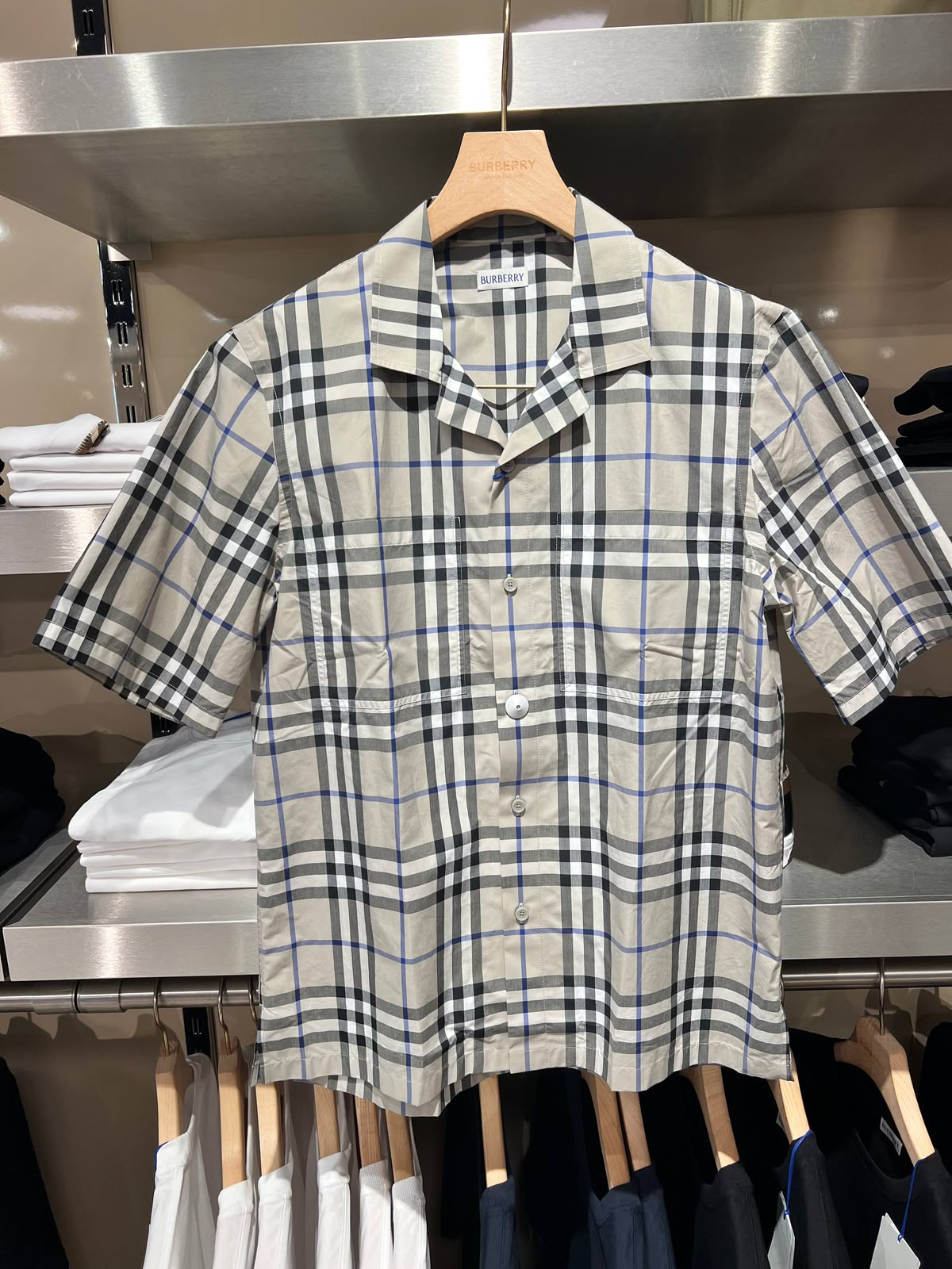 Check Cotton Short-sleeve Shirt