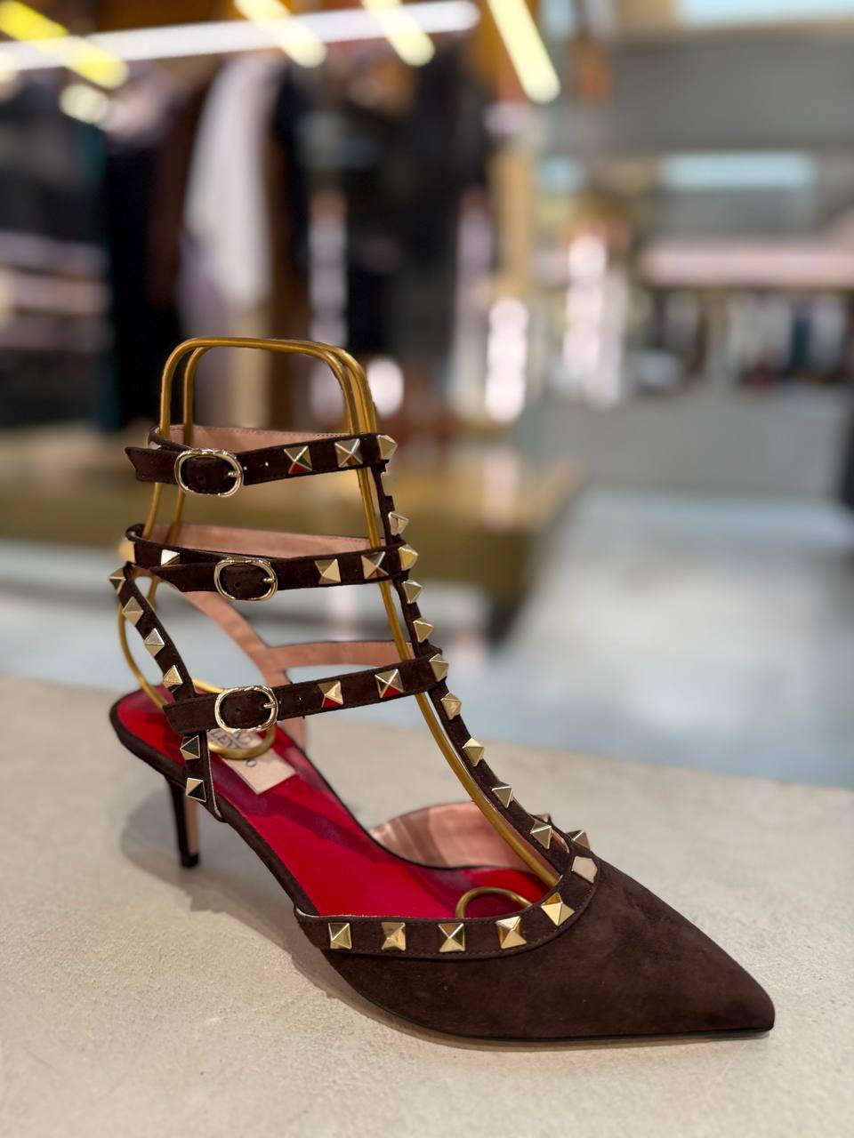 Garavani Rockstud Suede Kitten Heel Pump