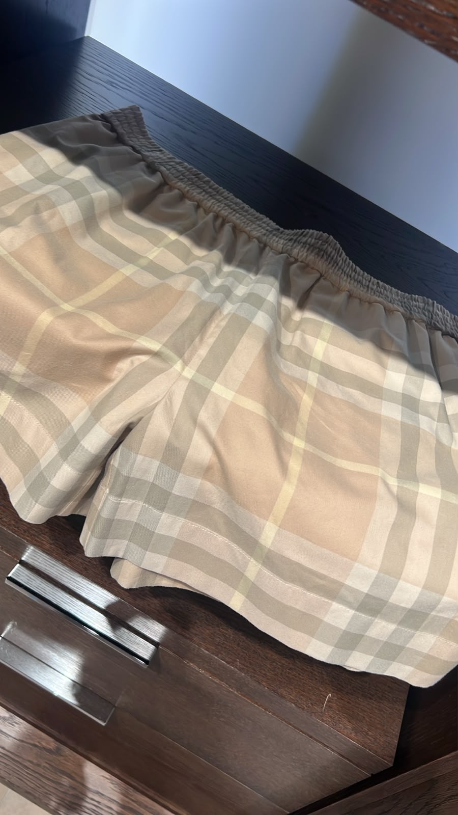 Vintage Check Elasticated Waist Shorts