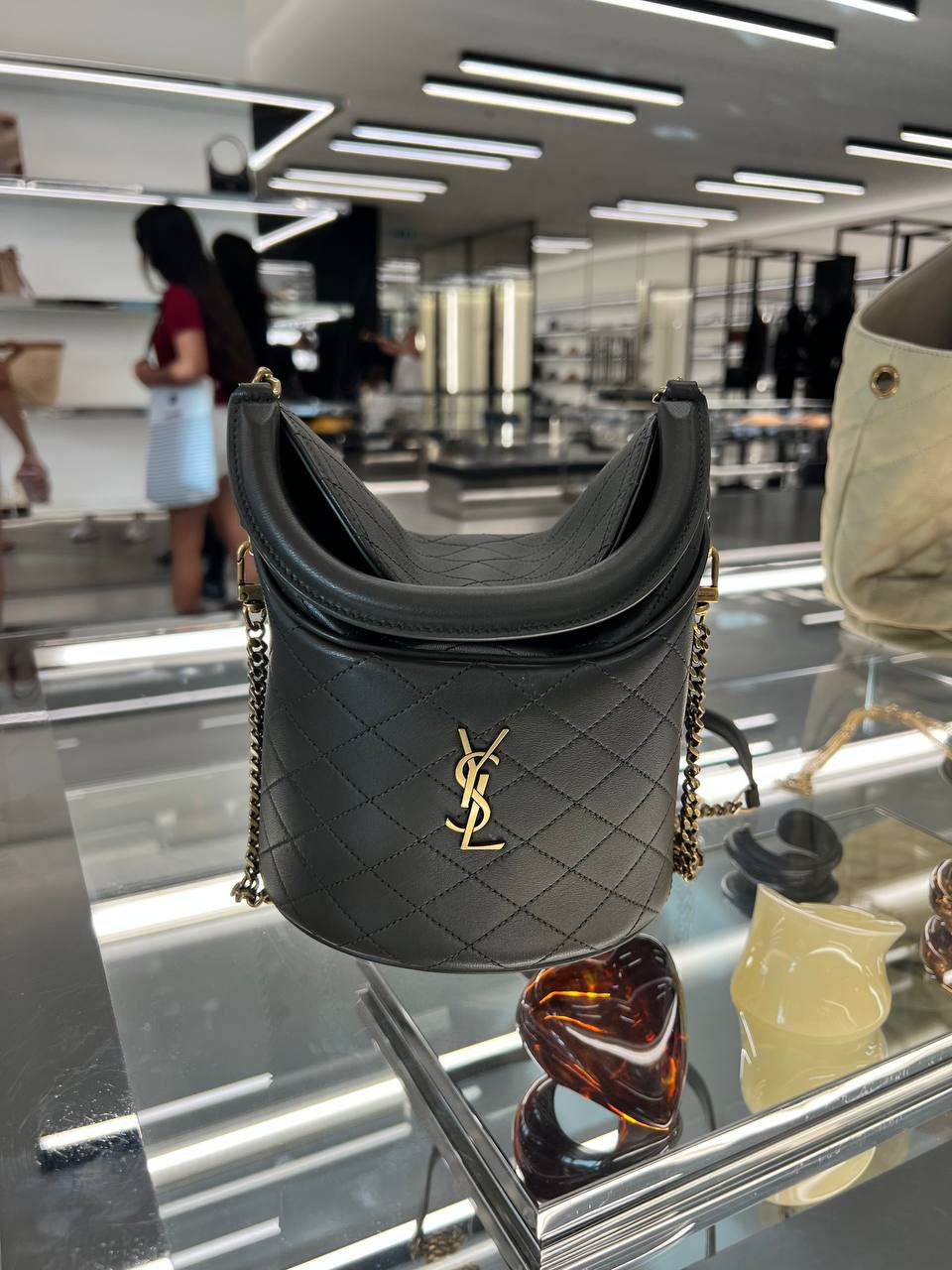 Le 5 à 7 Bea Bucket Bag in Quilted Lambskin