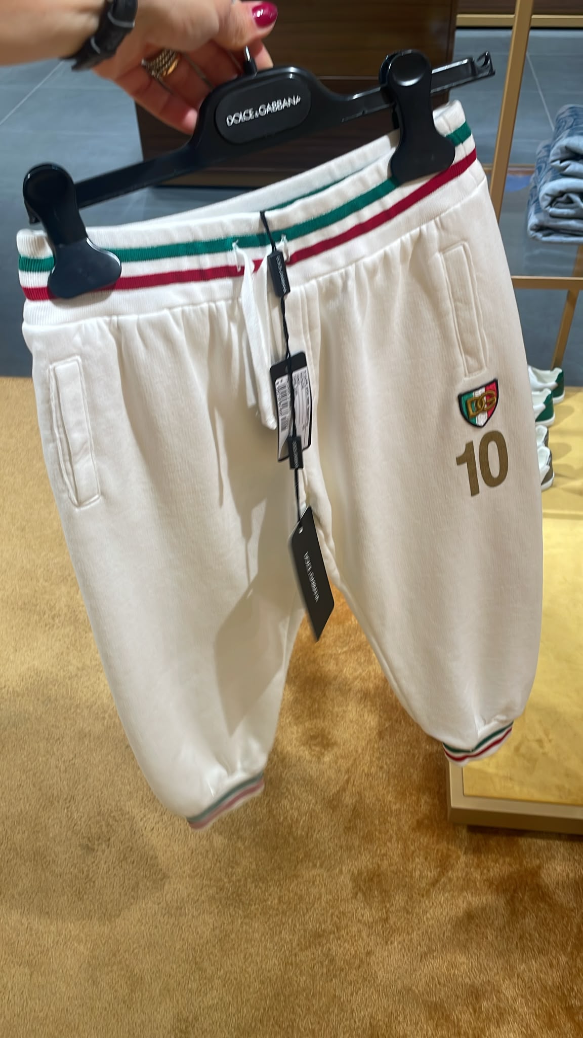 Jersey joggers with DG logo and number 10 patch