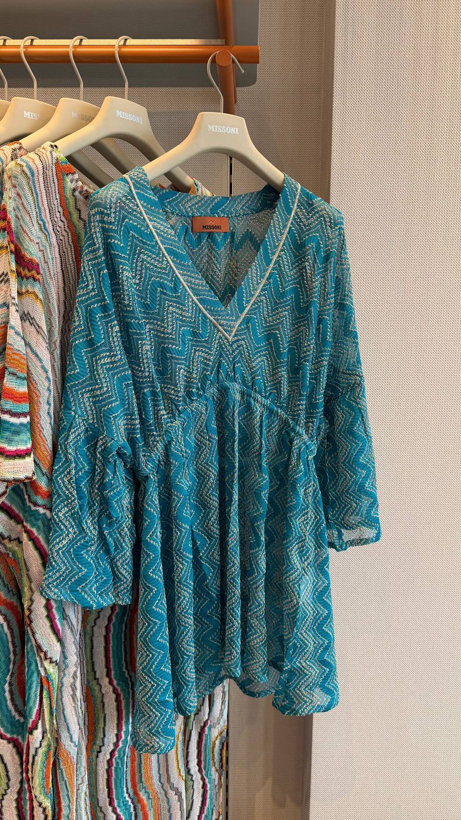 Zigzag V-Neck Cover-Up Tunic