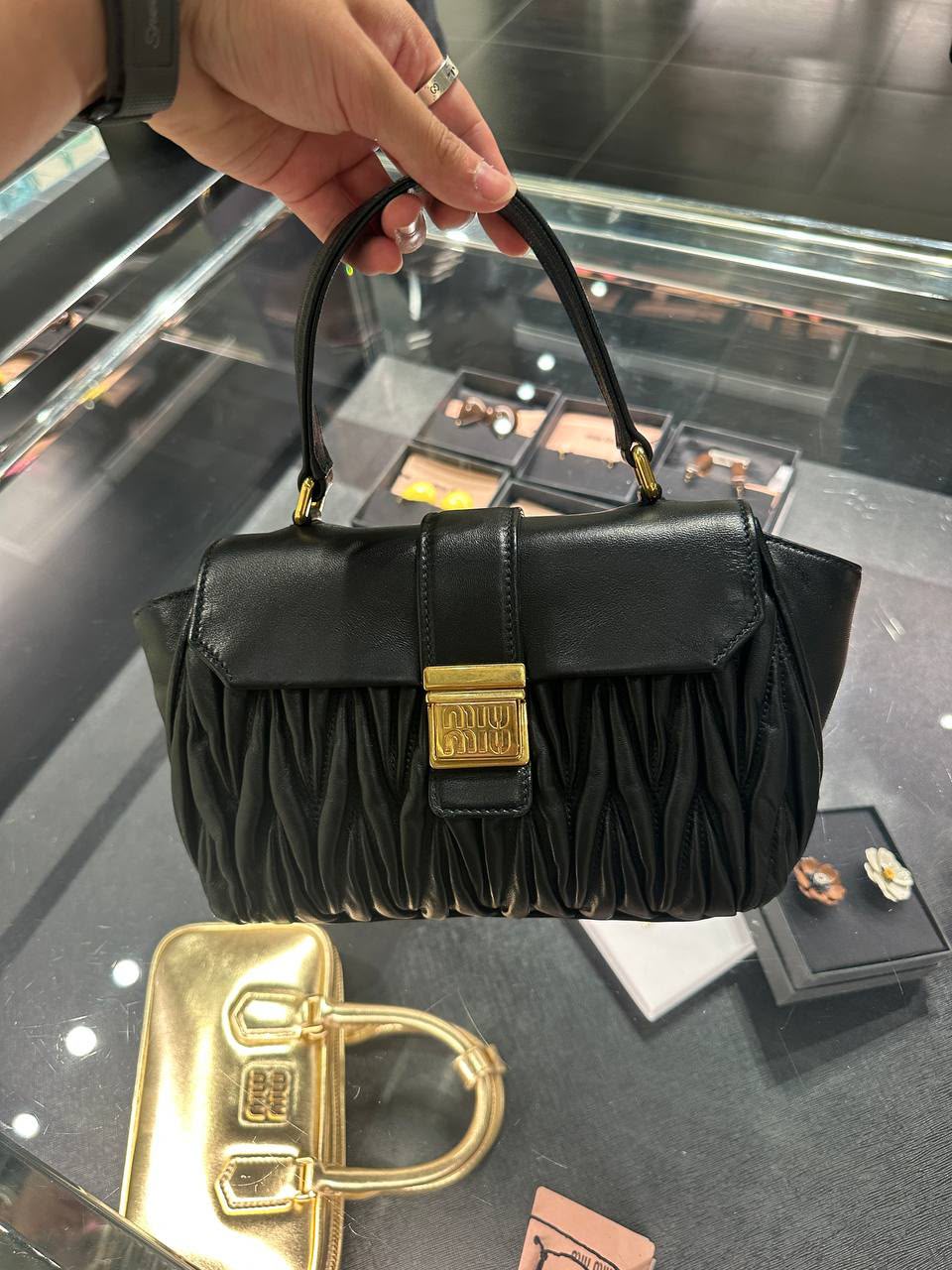 Matelassé Nappa Leather Top-Handle Bag