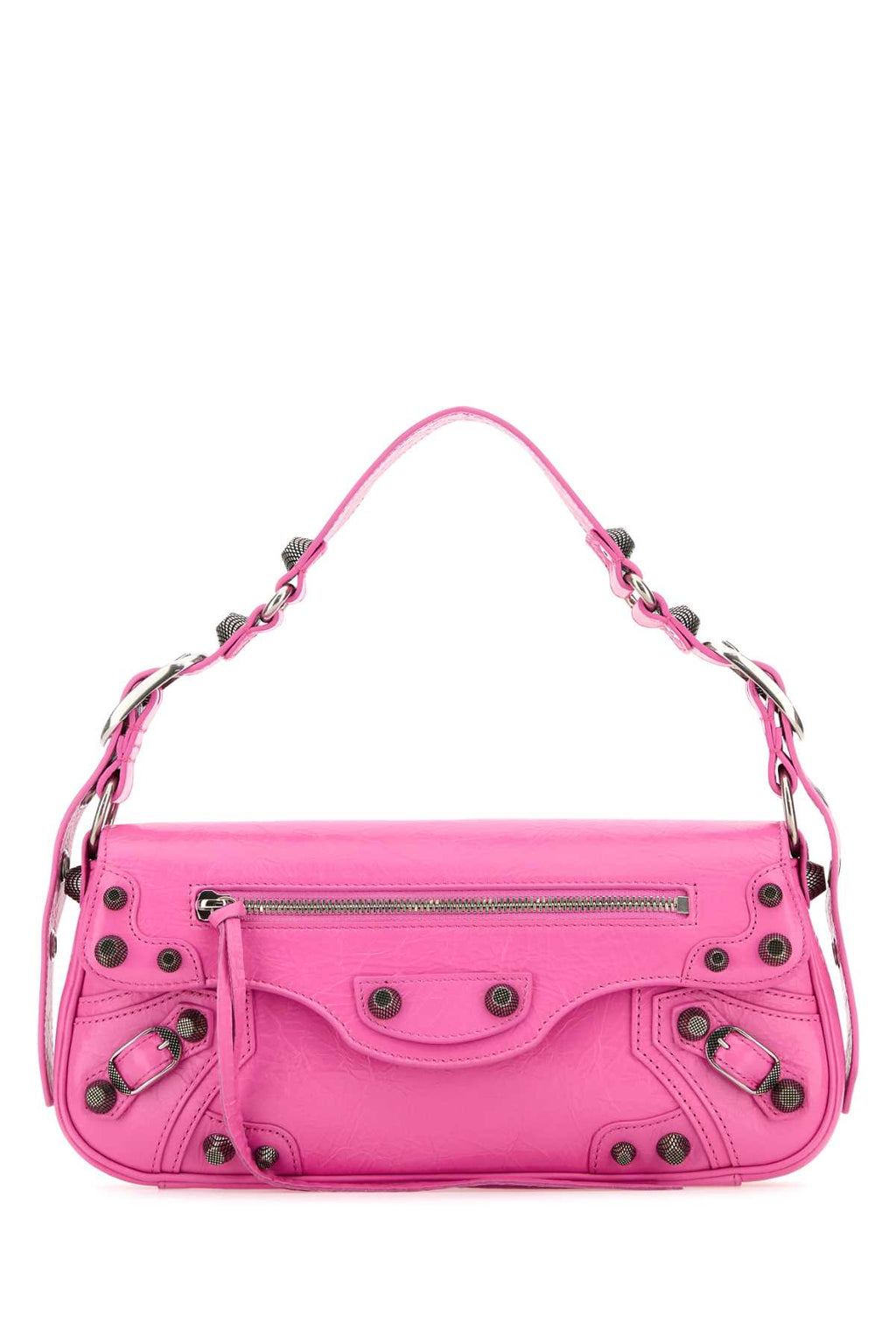 BALENCIAGA LE CAGO SLING BAG S For Women Exterior: 100% Lamb Lining: 100% Fabric Finishing: Silver metal