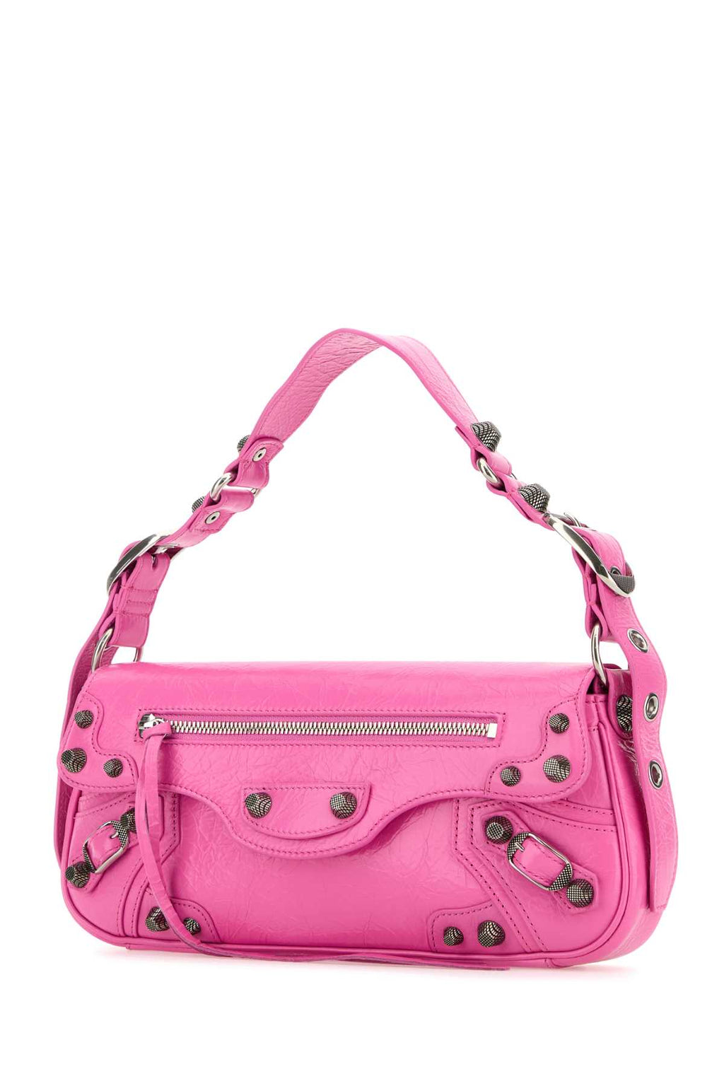 BALENCIAGA LE CAGO SLING BAG S For Women Exterior: 100% Lamb Lining: 100% Fabric Finishing: Silver metal