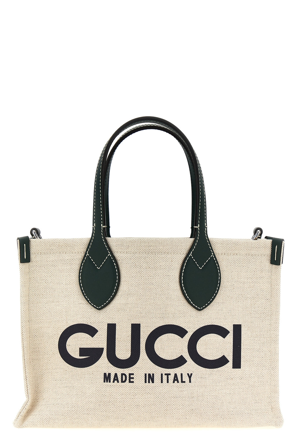 GUCCI Mini logo shopping bag For Women 59% polyurethane 24% cotton 17% linen
