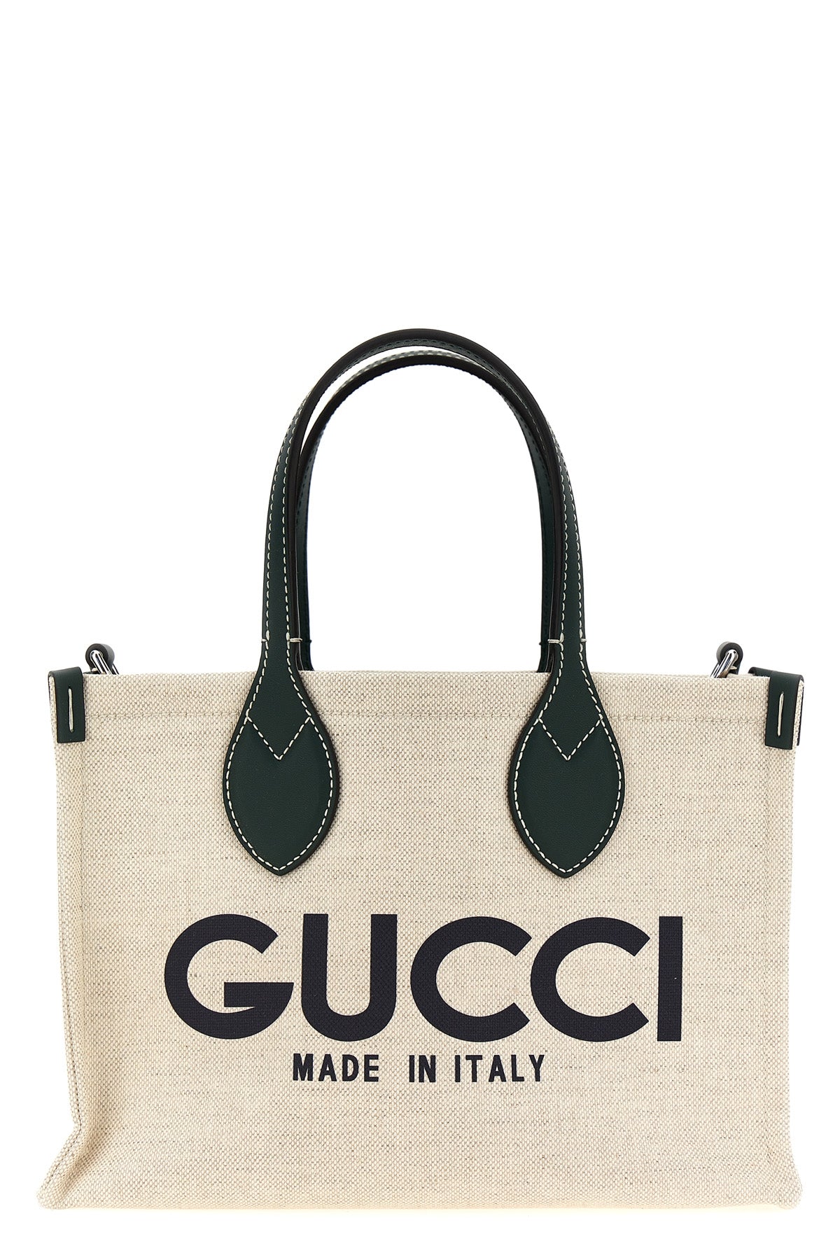 GUCCI Mini logo shopping bag For Women 59% polyurethane 24% cotton 17% linen