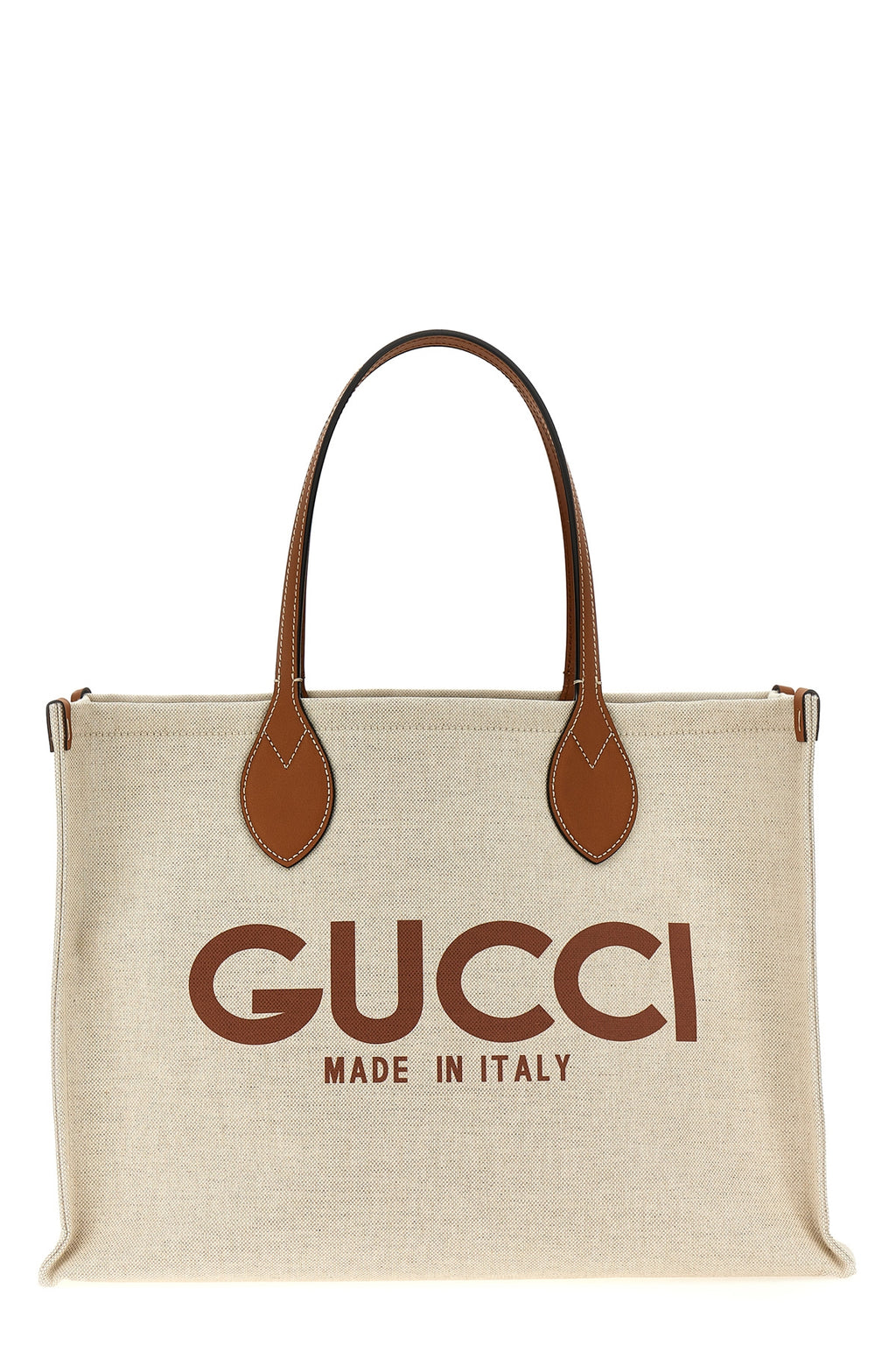 GUCCI Logo shopping bag For Women 59% polyurethane 24% cotton 17% linen