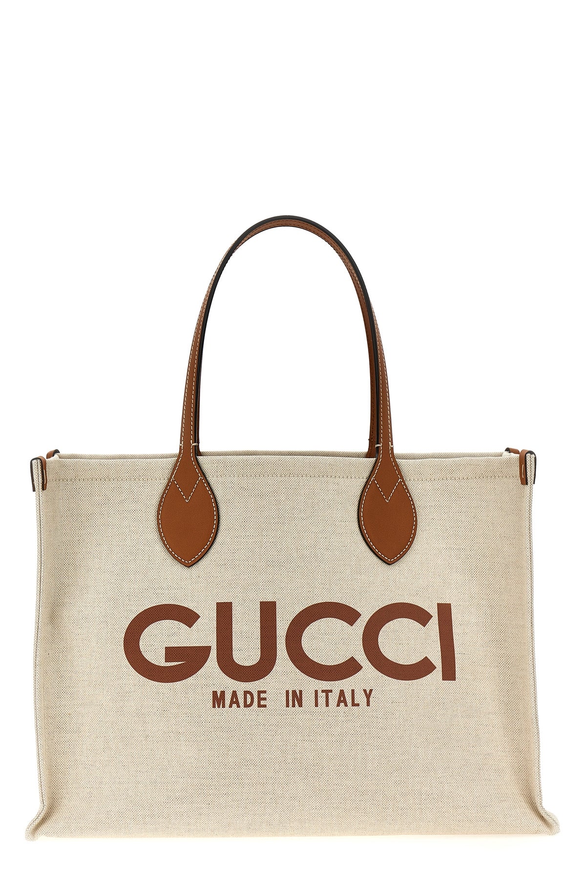 GUCCI Logo shopping bag For Women 59% polyurethane 24% cotton 17% linen