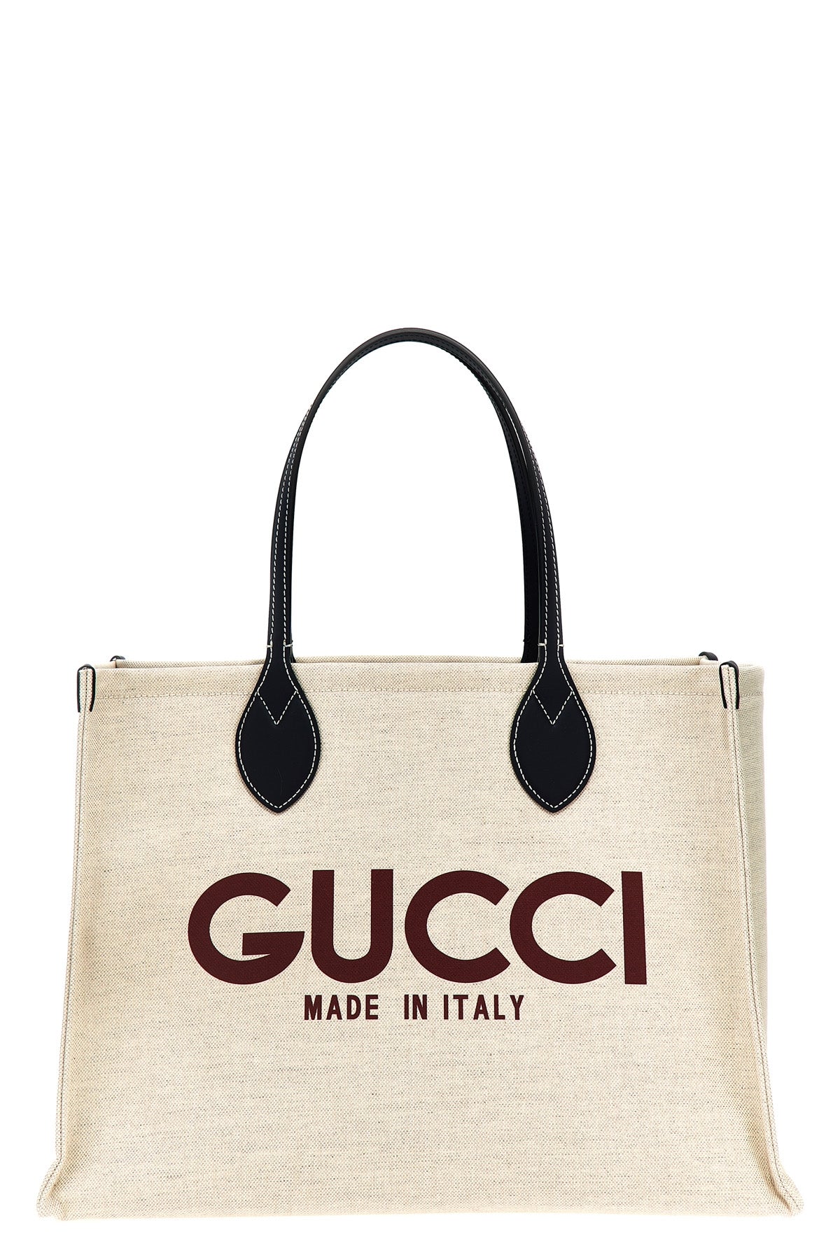 GUCCI Medium 'Gucci' shopping bag For Women 59% polyurethane 24% cotton 17% linen
