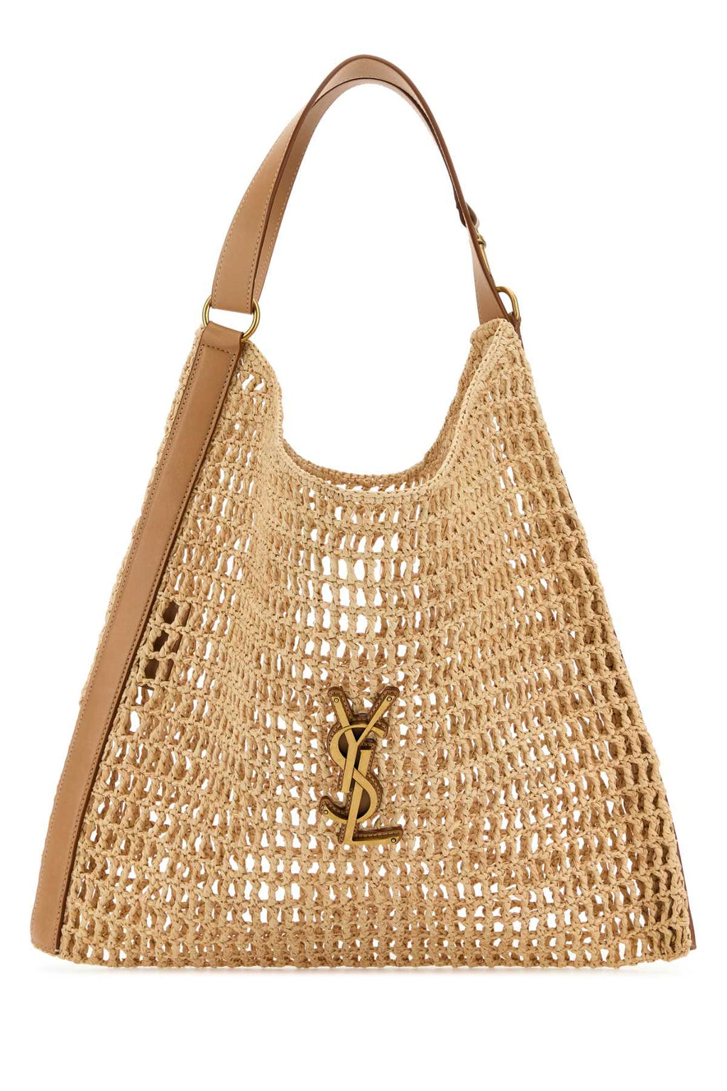 SAINT LAURENT BORSA For Women Exterior: 100% Raffia 100% Leather Finishing: Antiqued golden metal