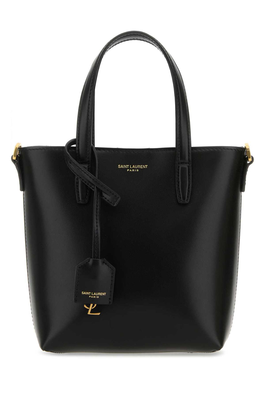 SAINT LAURENT MINI TOY SHOPPING W_ARAGON CAL For Women Exterior: 100% Lamb leather Finishing: Antiqued golden metal