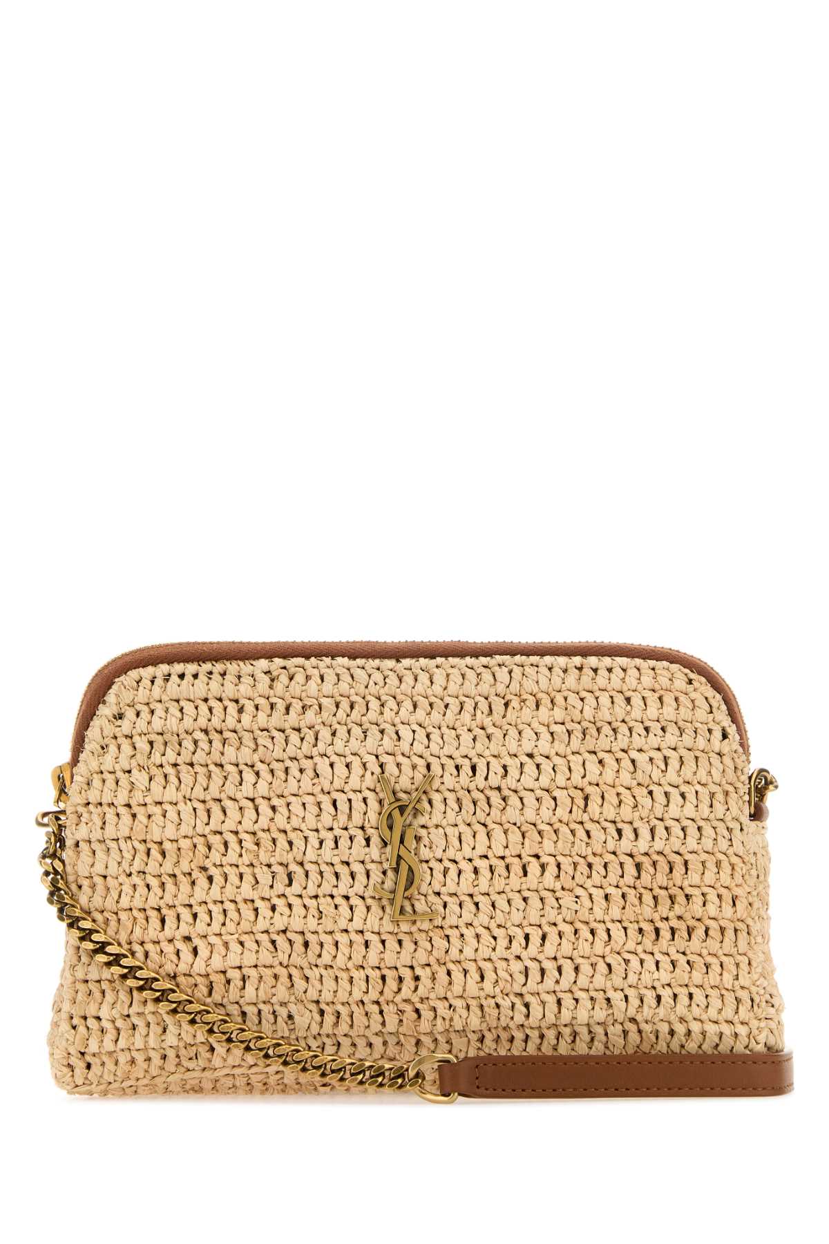SAINT LAURENT BORSA For Women Exterior:100% Raffia Finishing: Antiqued golden metal