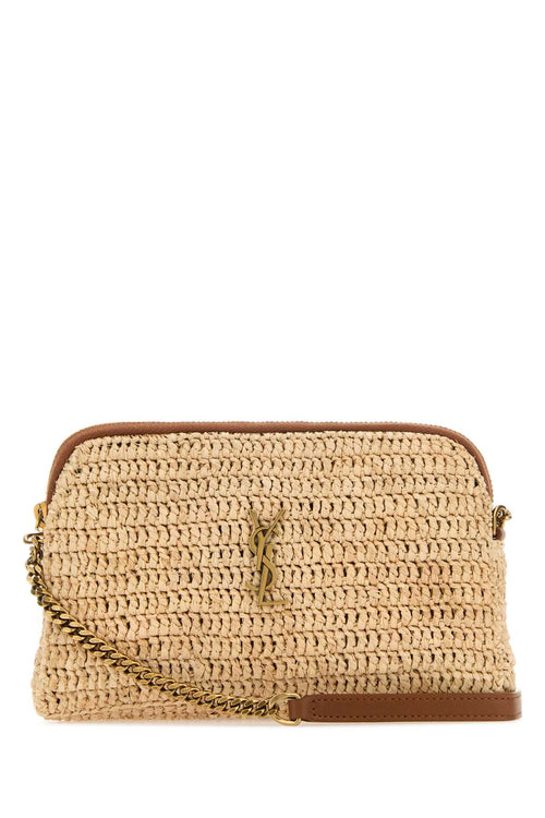 SAINT LAURENT BORSA For Women Exterior:100% Raffia Finishing: Antiqued golden metal