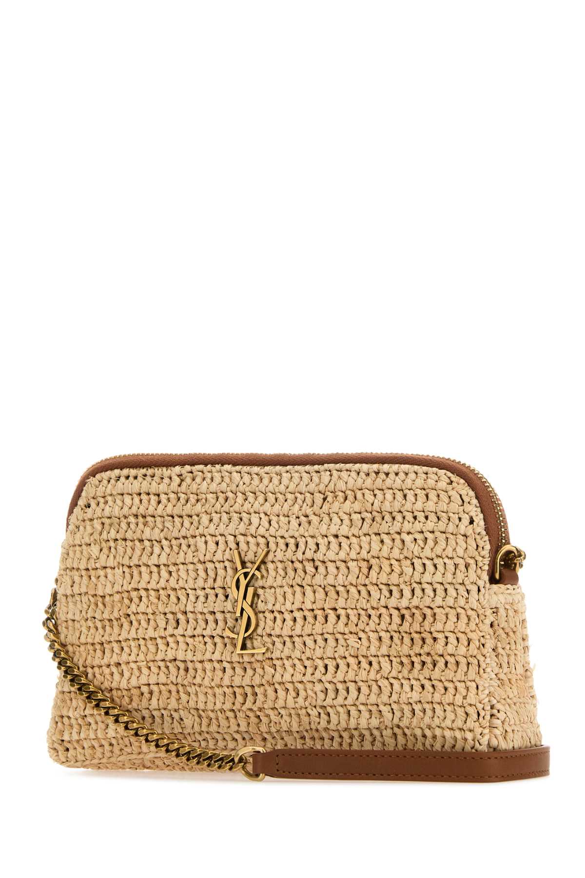 SAINT LAURENT BORSA For Women Exterior:100% Raffia Finishing: Antiqued golden metal