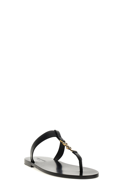 SAINT LAURENT 'Cassandre' sandals For Men 100% calfskin leather (Bos Taurus)