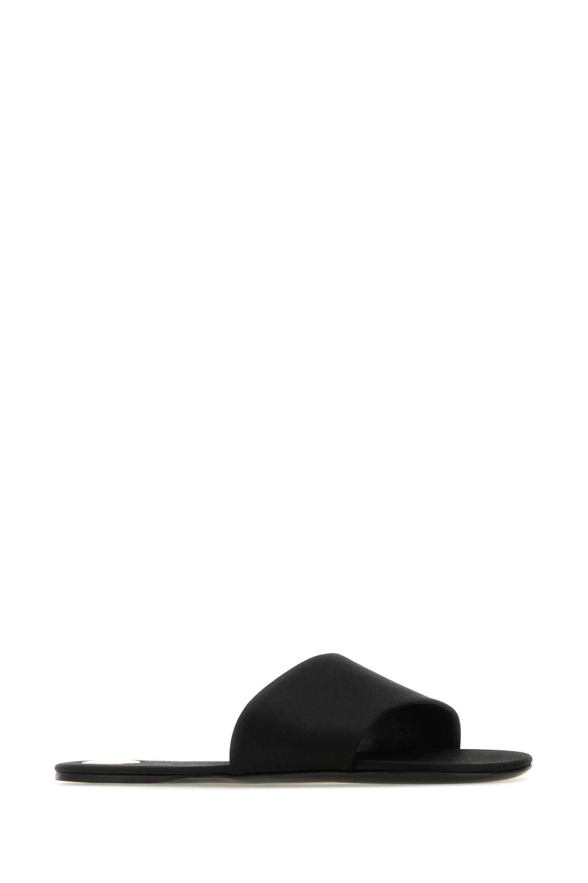 SAINT LAURENT SLIPPERS For Women Exterior: 72% Viscose 28% Silk Interior: 72% Viscose 28% Silk Sole: Leather