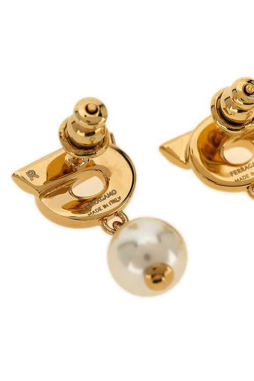 FERRAGAMO 'Newgan' earrings For Women 70% brass, 30% glass