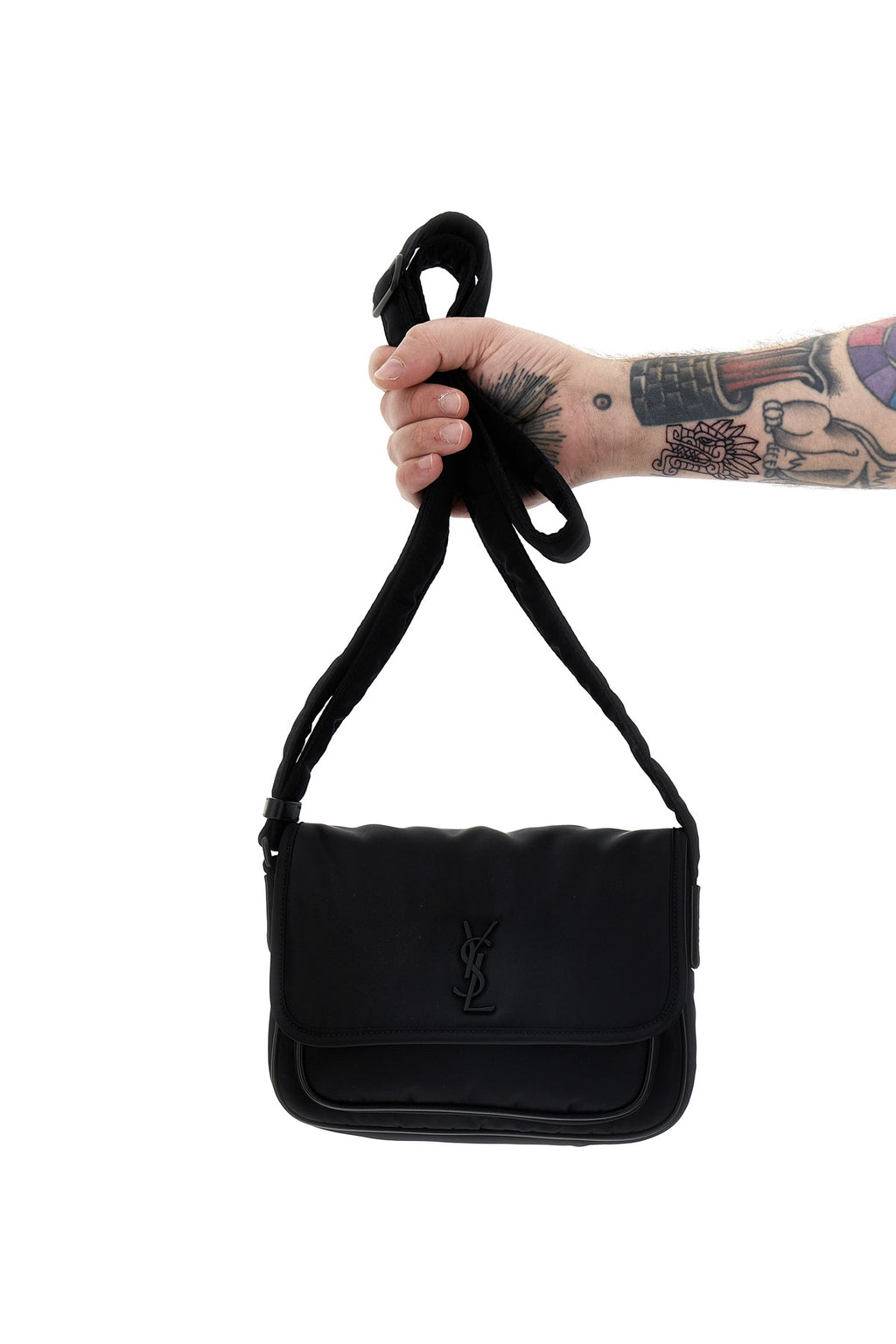 SAINT LAURENT 'Messenger Niki' crossbody bag For Men 90% polyamide, 10% brass