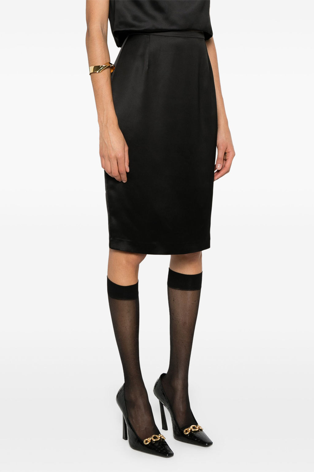 SAINT LAURENT Satin skirt For Women 100% viscose