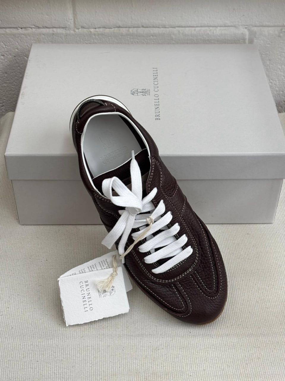 Grained Leather Sneakers