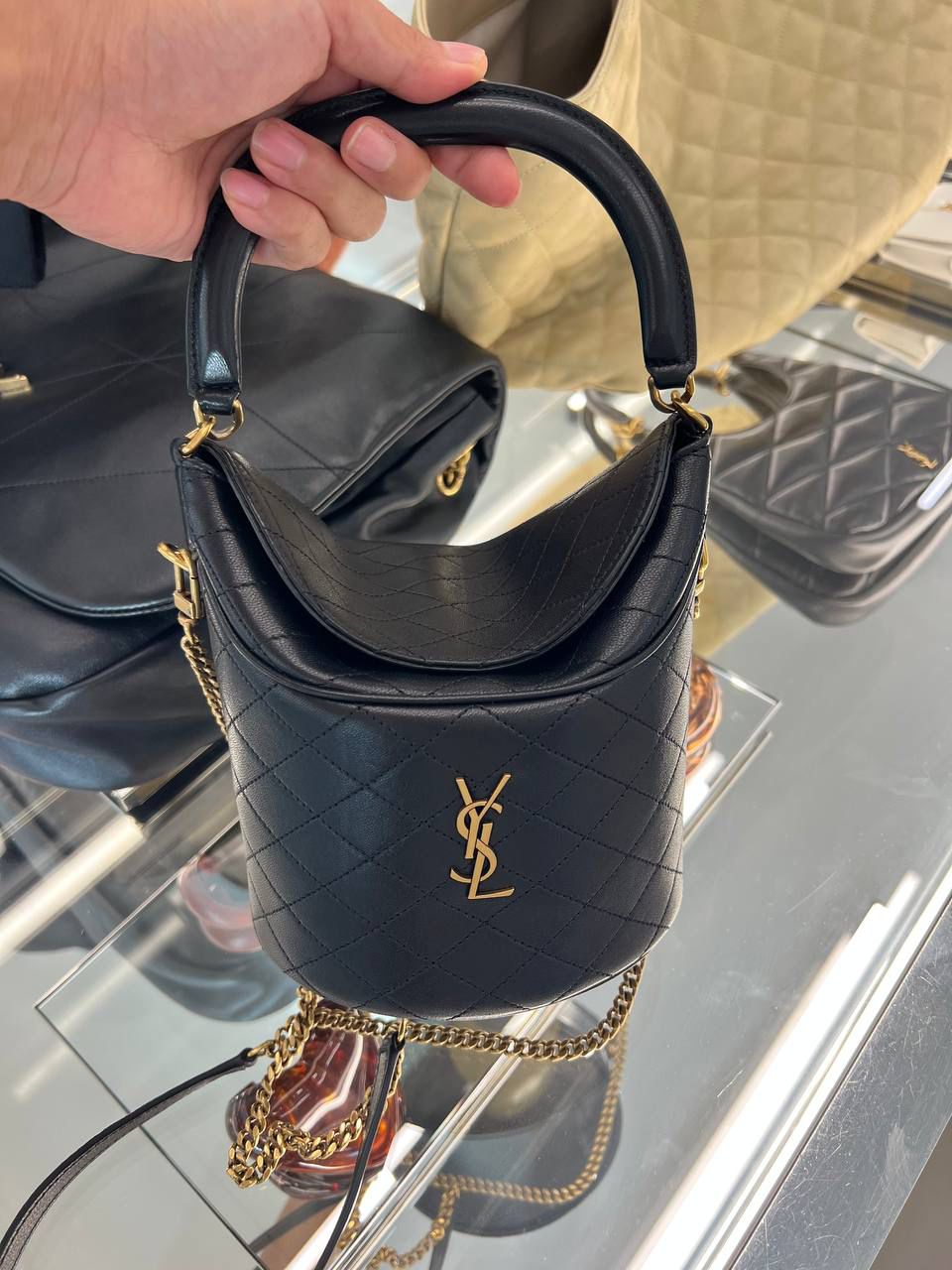 Le 5 à 7 Bea Bucket Bag in Quilted Lambskin