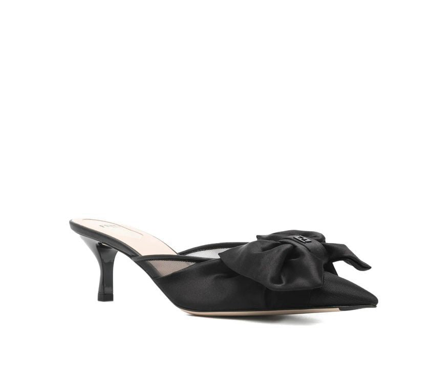 Bow-Detail Mesh Mules