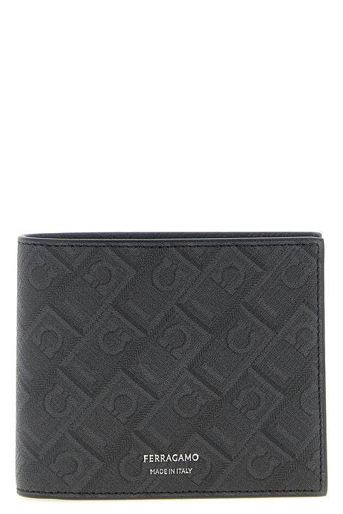 FERRAGAMO 'Ferragamo Monogram' wallet For Men 64% polyurethane 20% polyester 16% cotton