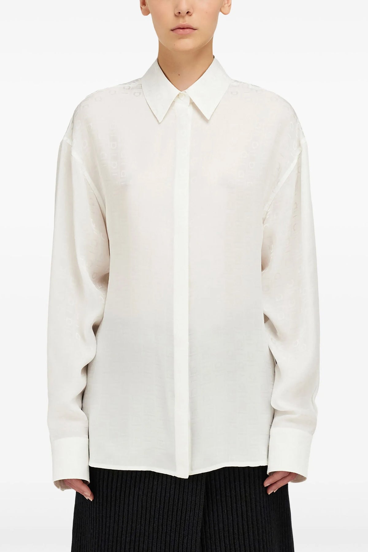 FERRAGAMO Monogram shirt For Women 100% silk