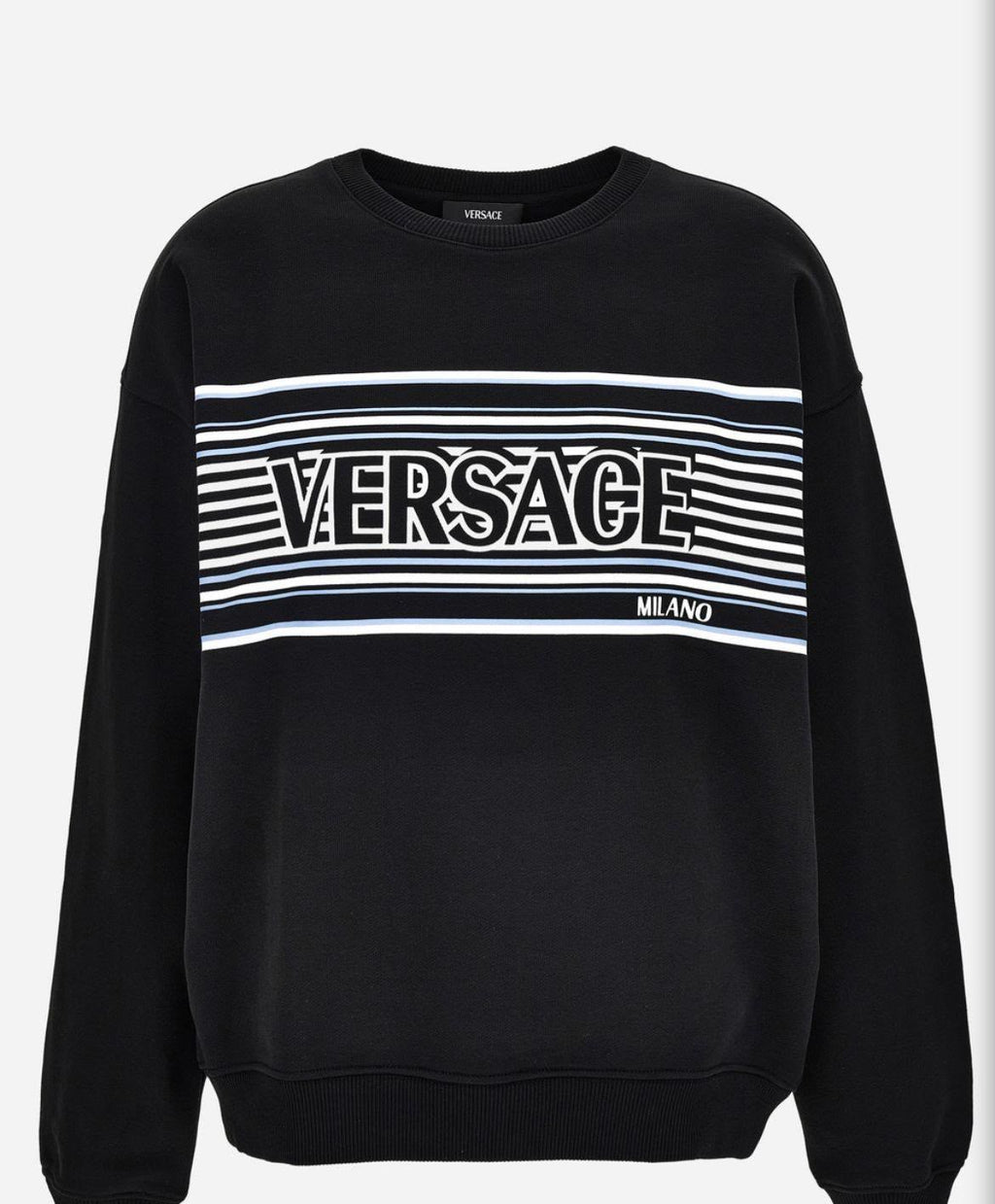 Logo-Print Striped Sweatshirt