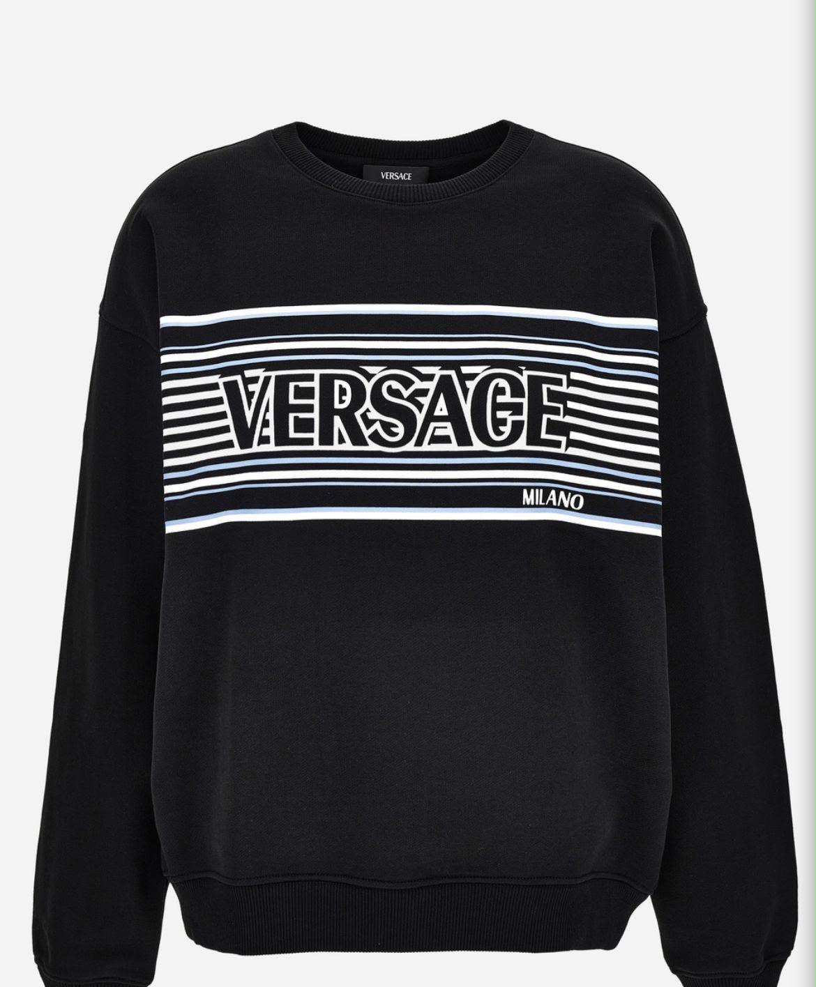 Logo-Print Striped Sweatshirt