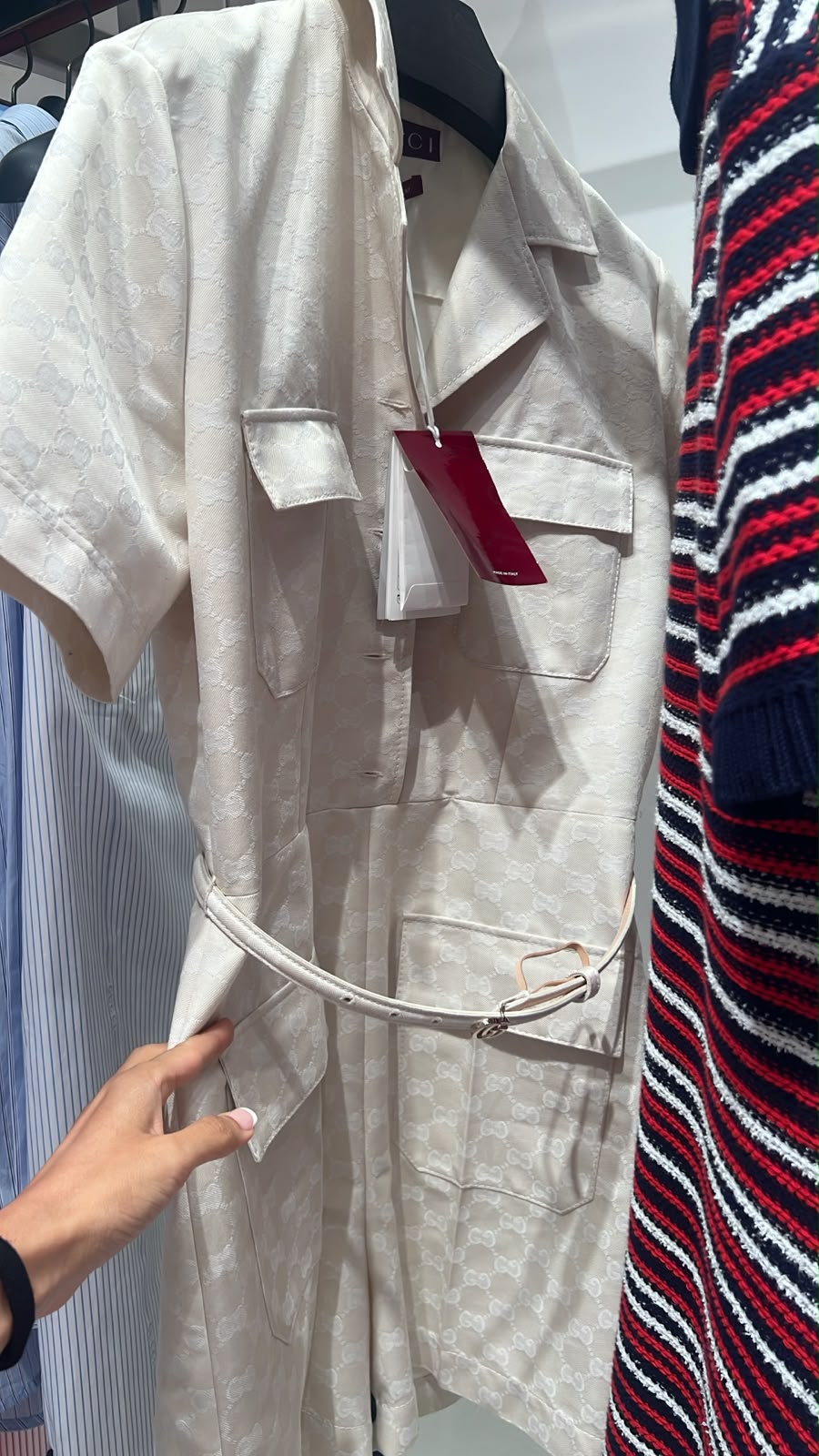 GG Canvas Belted Jumpsuit