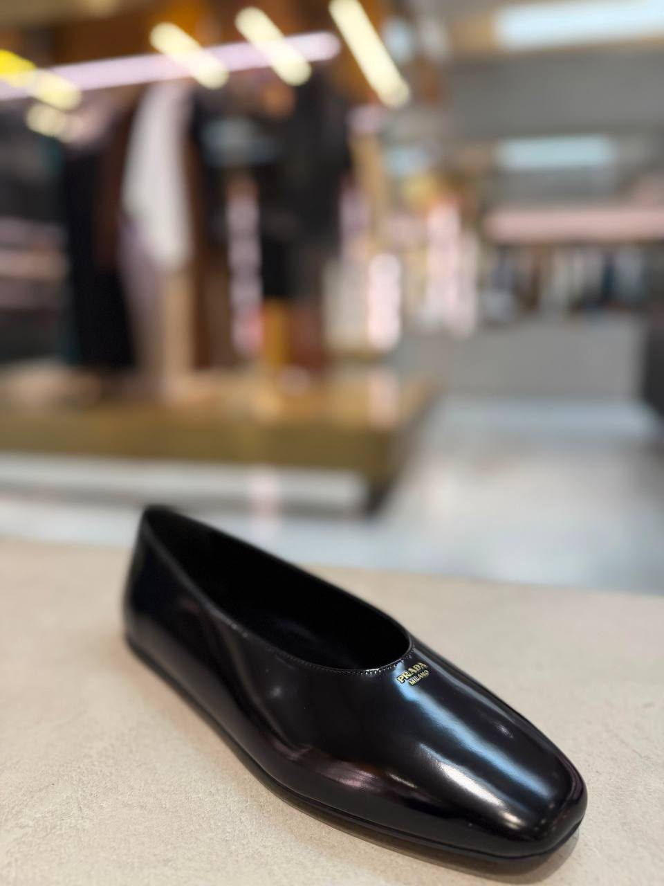 Brushed Leather Ballerinas