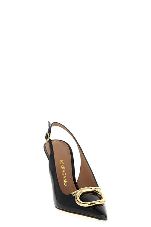 FERRAGAMO 'Sara' slingback For Women 100% calfskin leather (Bos Taurus)