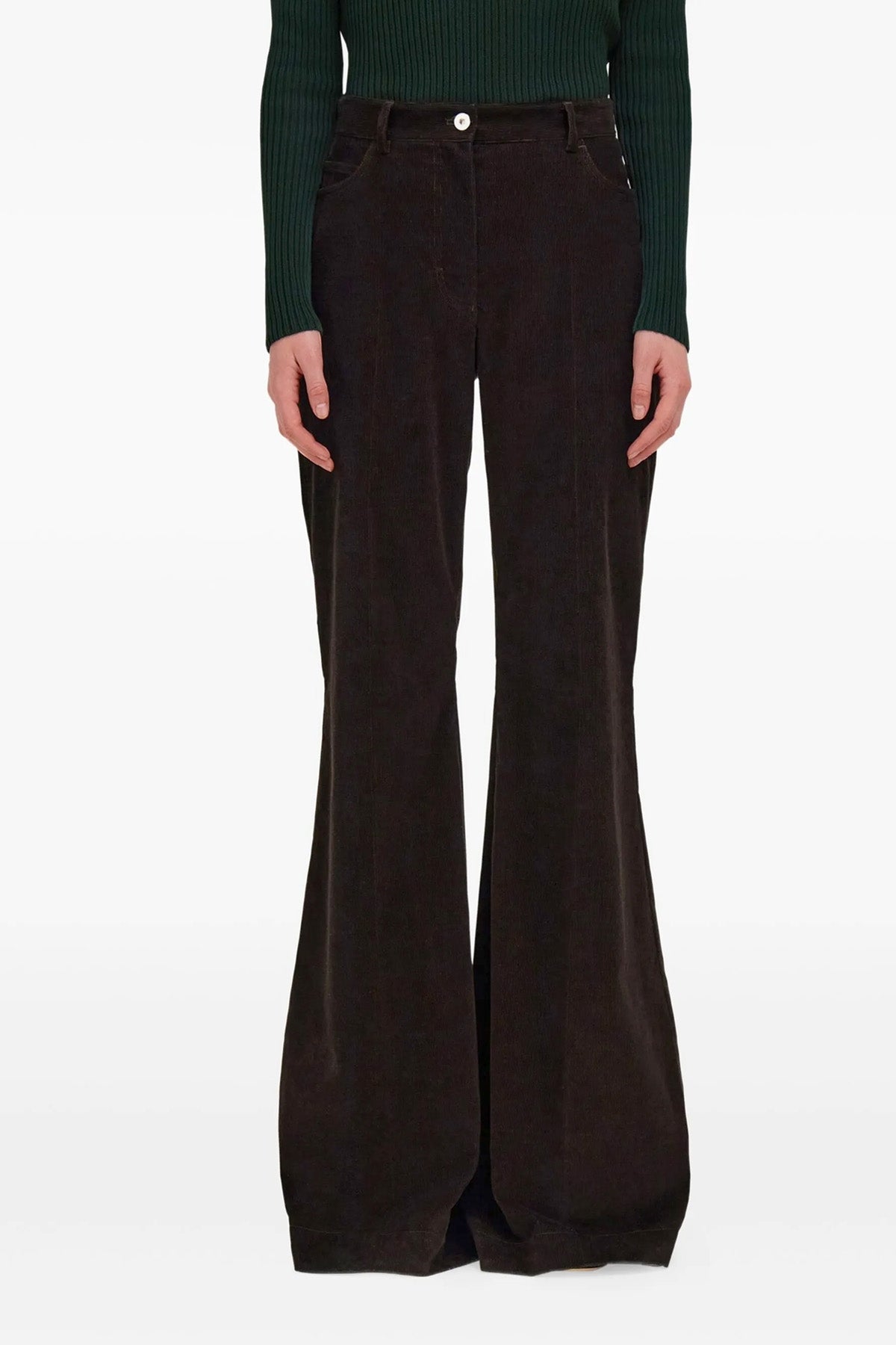 FERRAGAMO Velvet pants For Women 98% cotton, 2% elastane