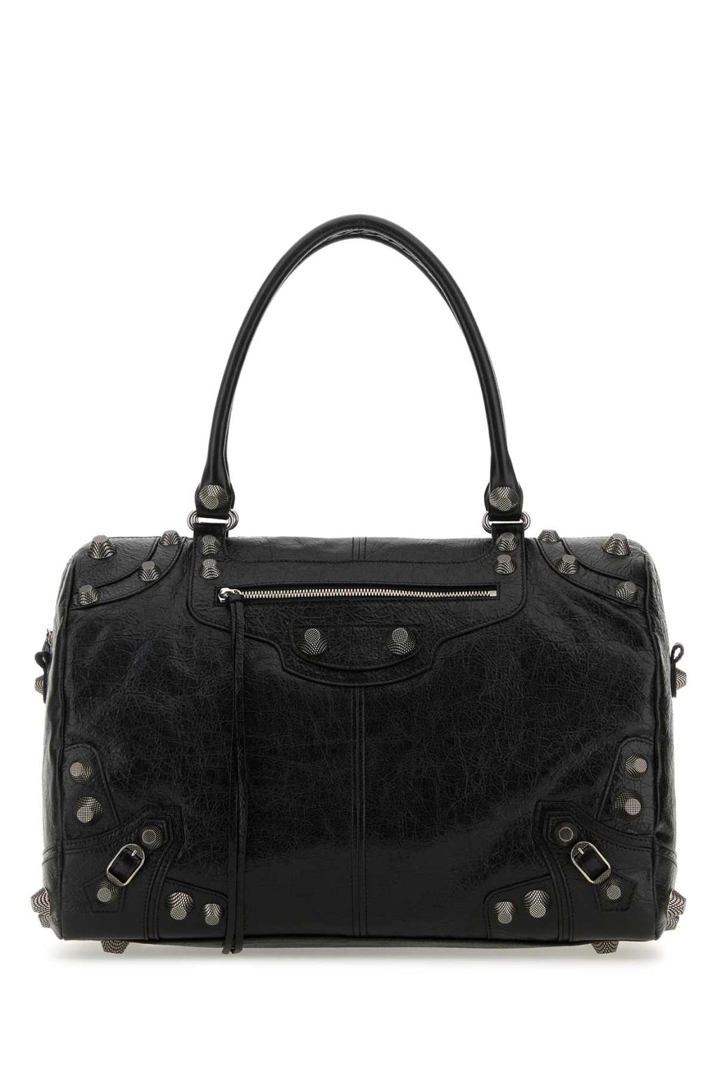 BALENCIAGA LE CAGOLE MEN DUF For Men Exterior: 100% Lamb Lining: 100% Fabric Finishing: Antiqued silver metal