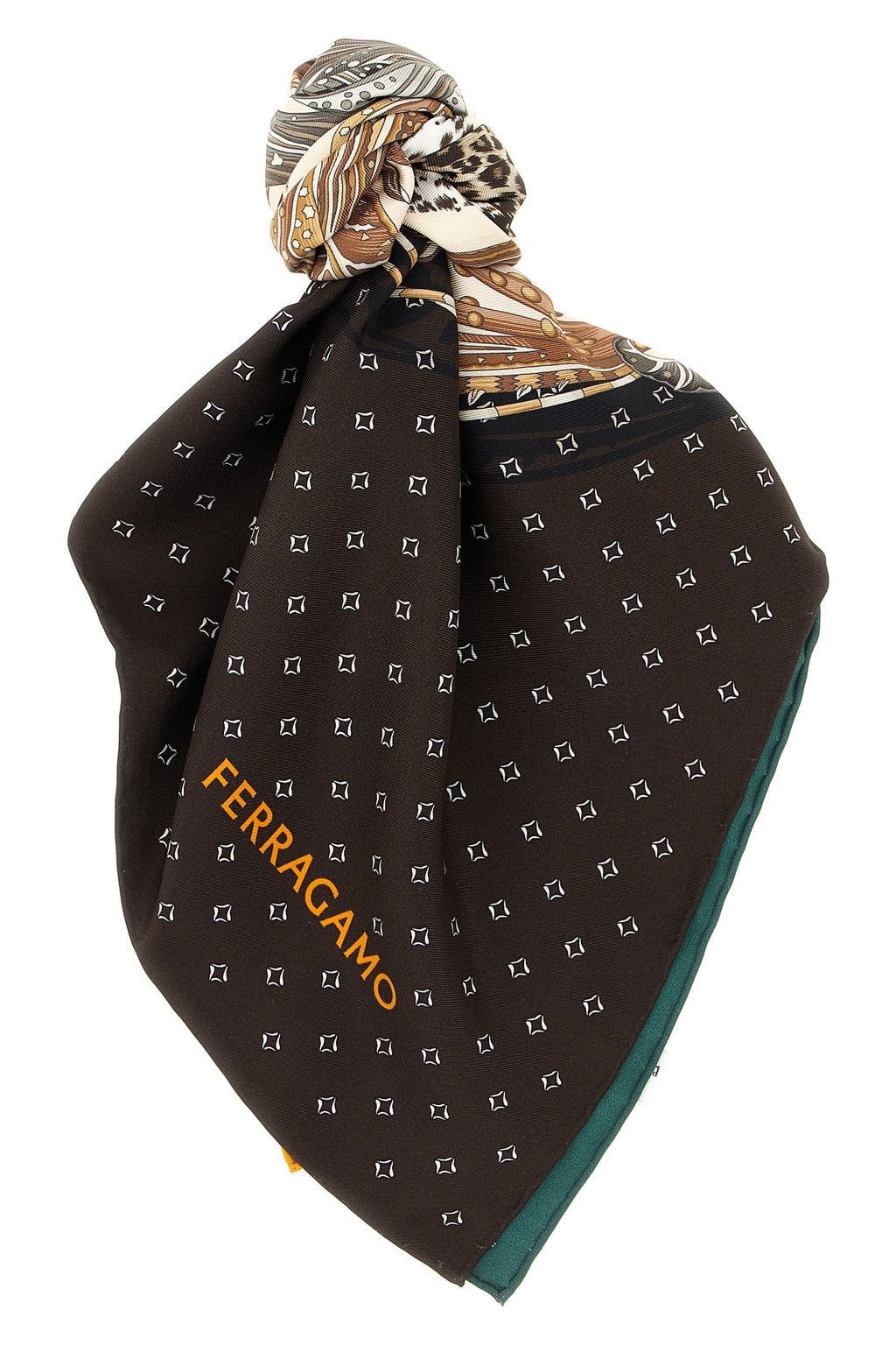 FERRAGAMO 'Madras' print scarf For Women 100% silk