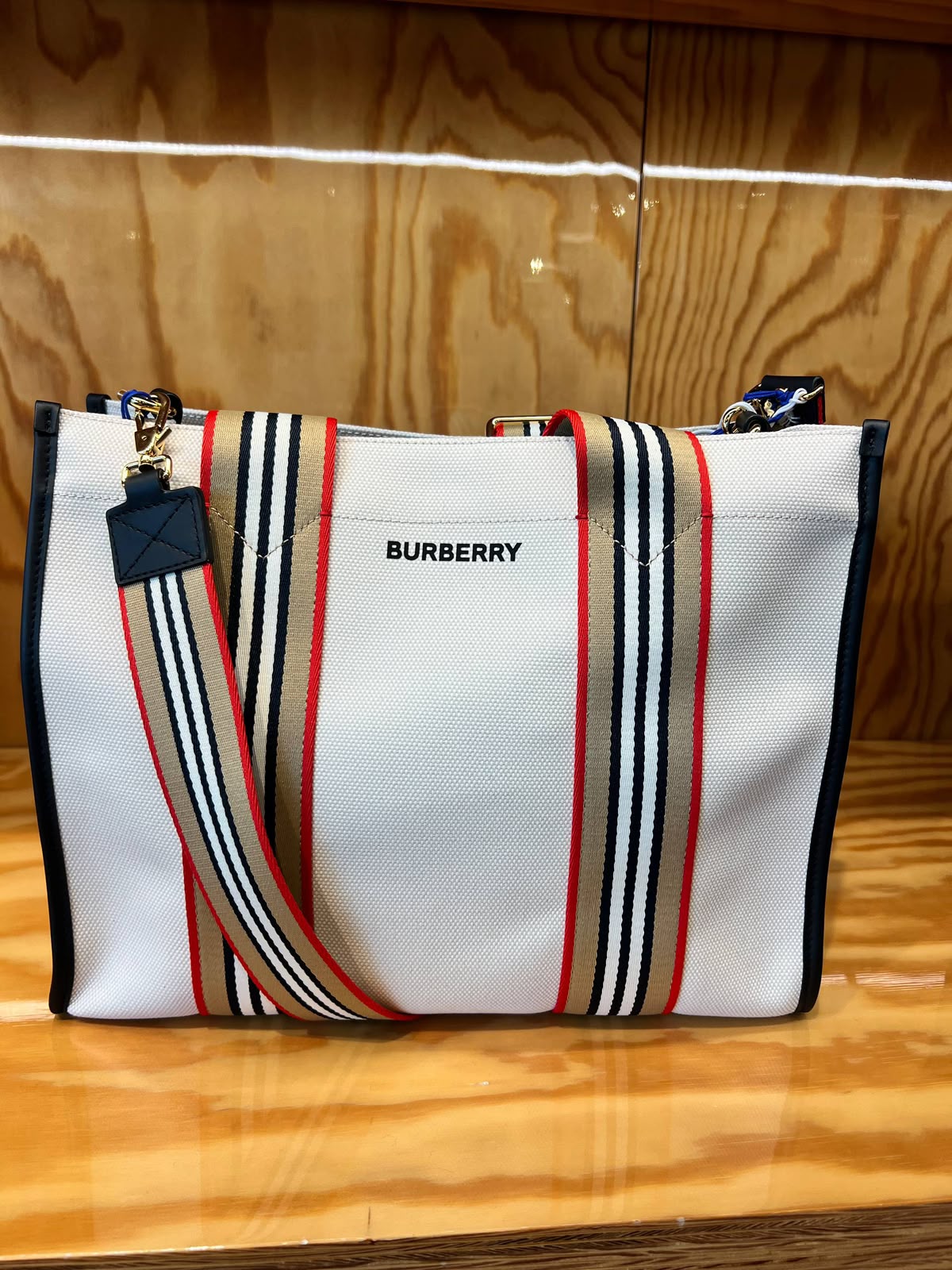 Medium Logo Graphic Canvas and Leather Tote Bag