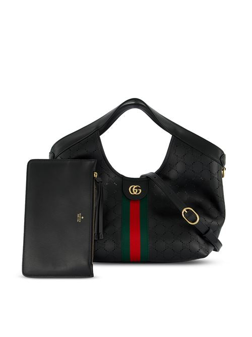 Borsa shopping Giglio piccola in tessuto GG