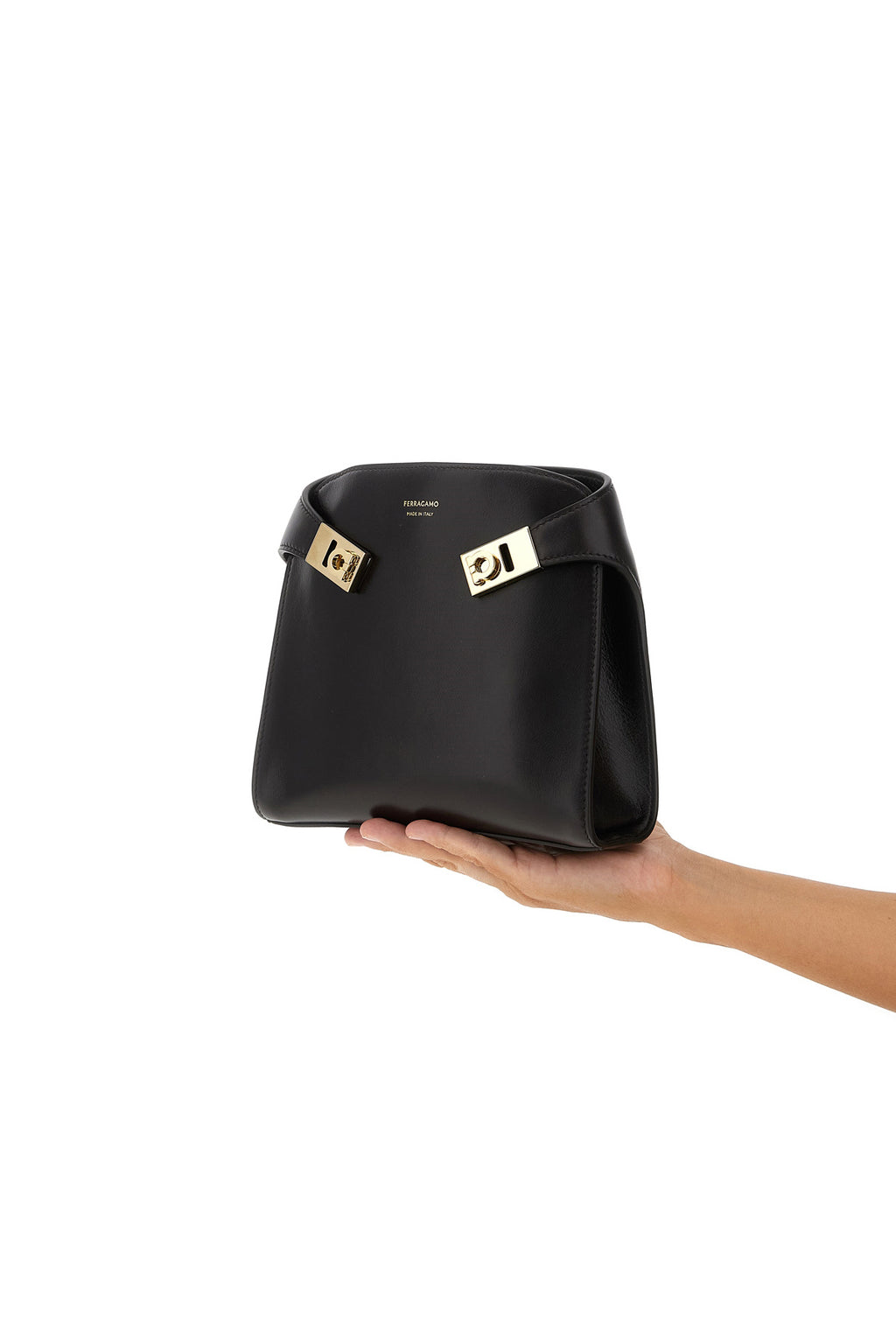 FERRAGAMO ‘Hug BB S’ belt bag For Women 100% calfskin leather (Bos Taurus)
