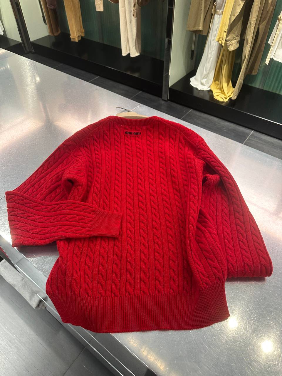 Cable-Knit Crewneck Sweater