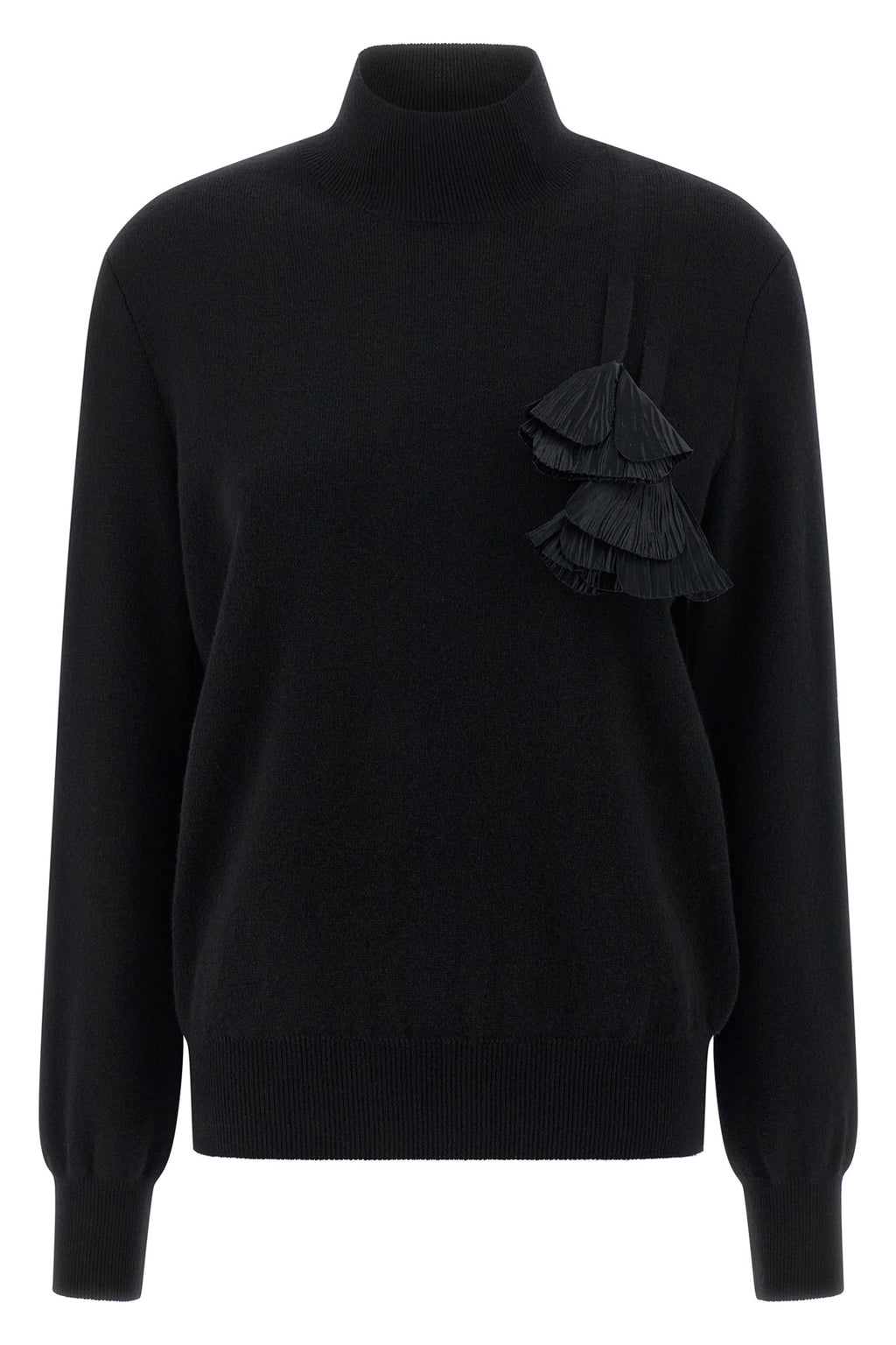 FERRAGAMO Floral insert sweater For Women 70% virgin wool 30% cachemire